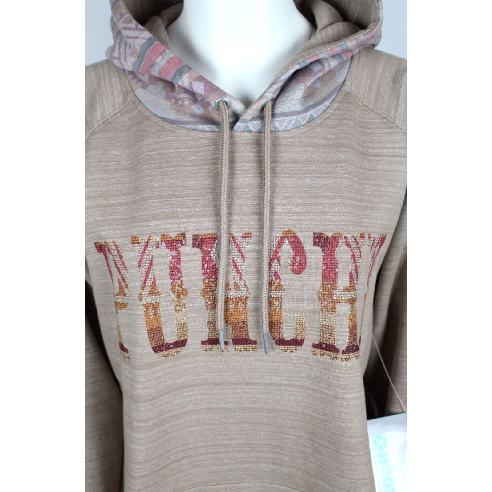 Vintage Hooey Women's Punchy Hoodie Sweatshirt XL Tan PH1001TN Size XL / US 12-14 / IT 48-50 - 3 Thumbnail
