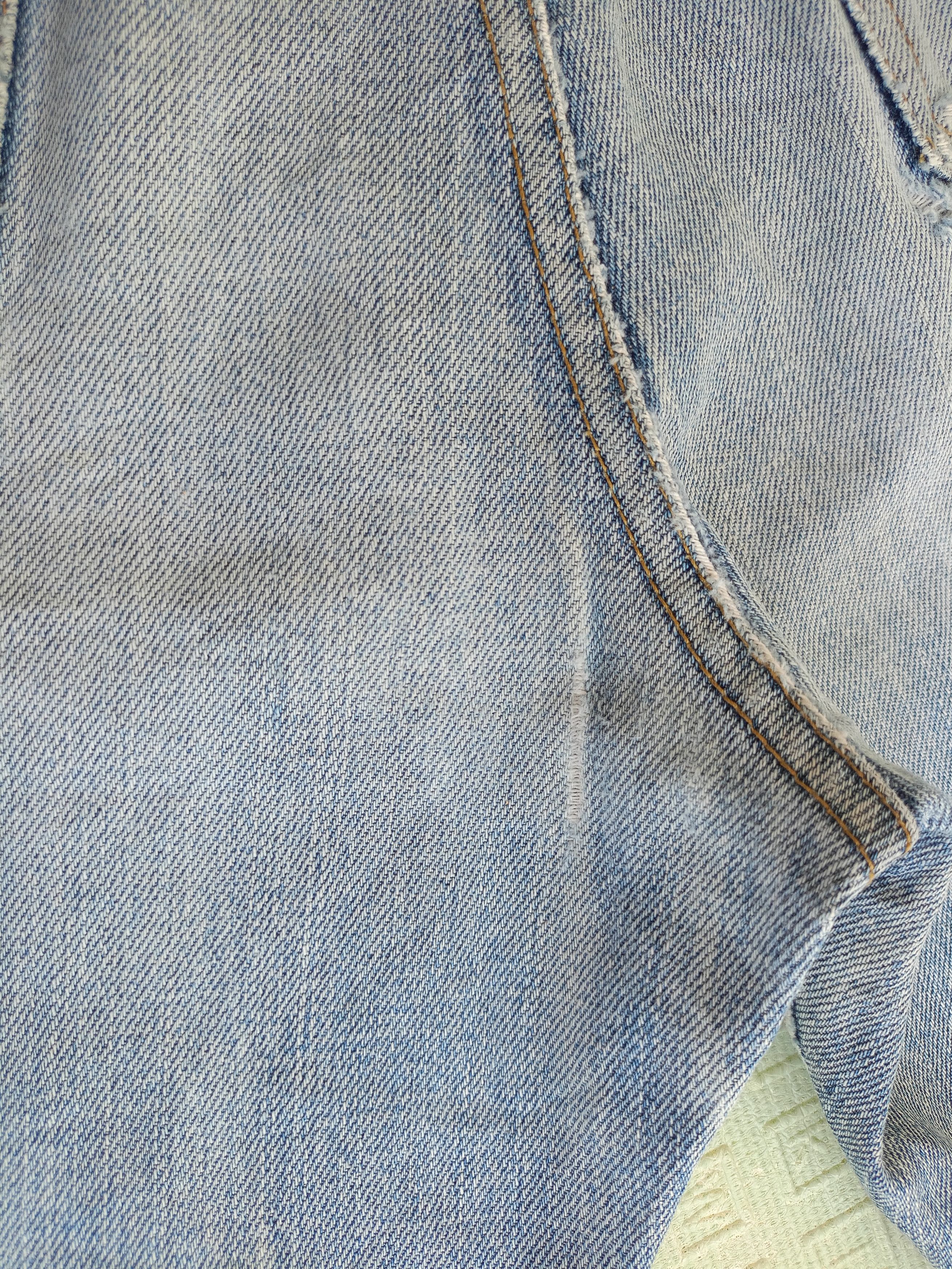 UNIQLO Distressed, Cropped Wide Leg Streetwear Denim