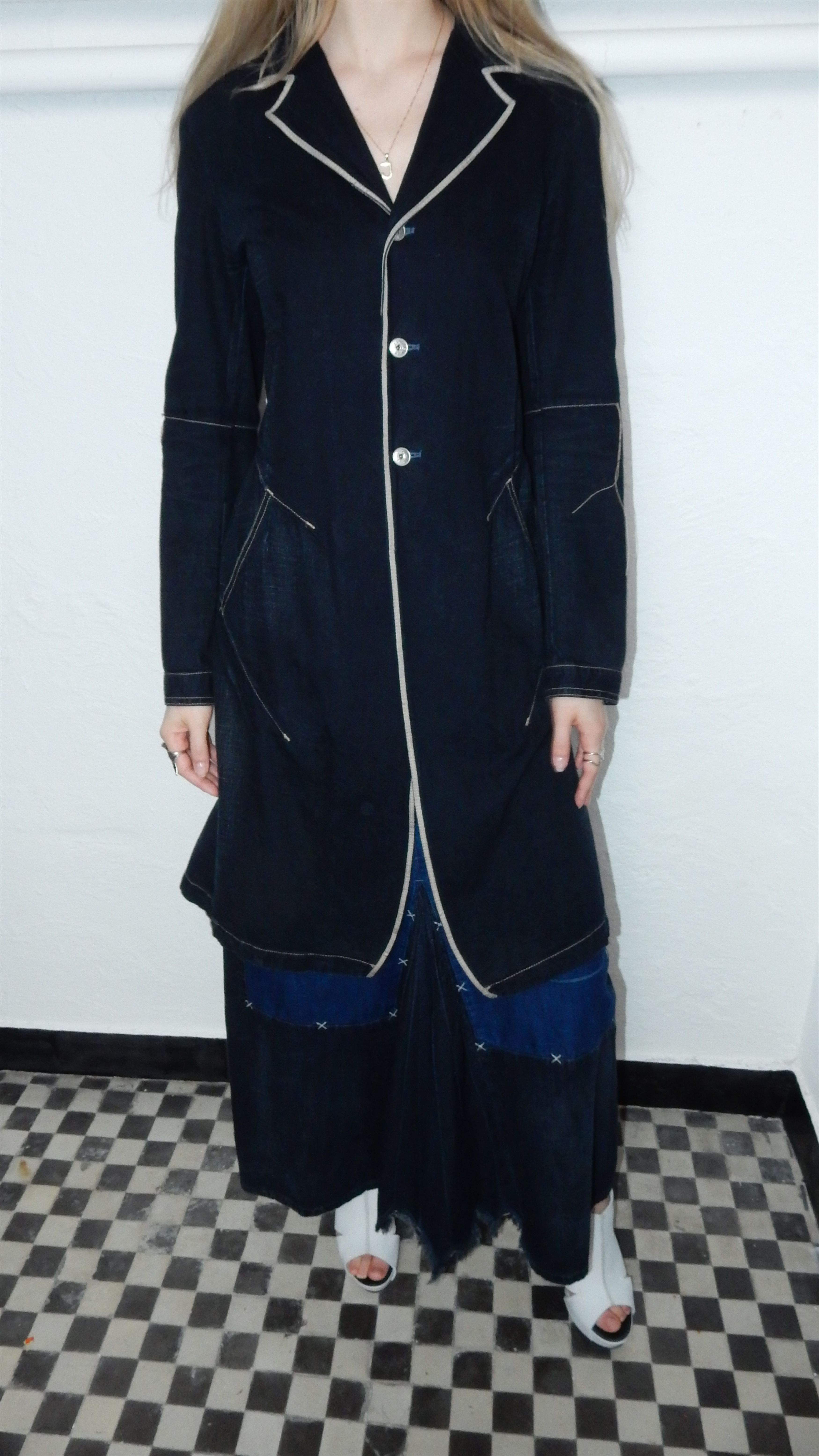 Marithe + Francois Girbaud × Vintage Marithe Francois Gribaud long dark coat - XS Size XS / US 0-2 / IT 36-38 - 2 Thumbnail
