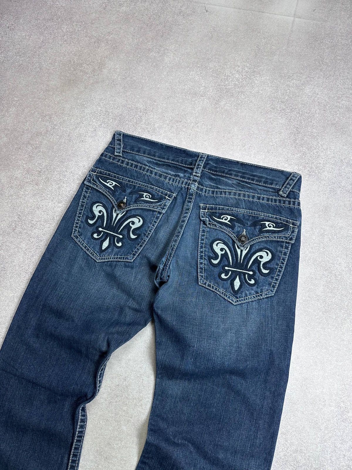 JNCO Vintage 90s JNCO Jeans Y2K Embroidery Baggy Flared Jeans 36 Size US 36 / EU 52 - 2 Thumbnail