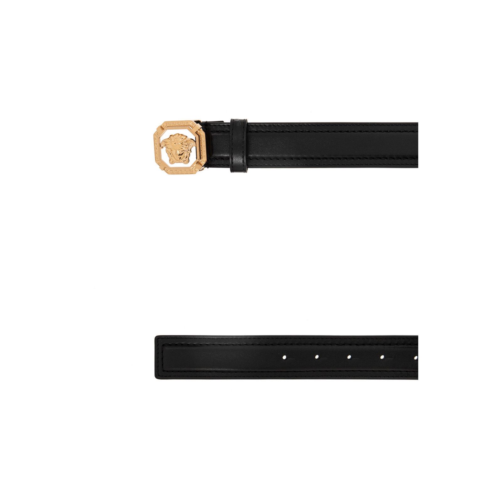 Versace VERSACE Black Leather Belt New & Authentic (Men's size:80;) Size ONE SIZE - 3 Thumbnail