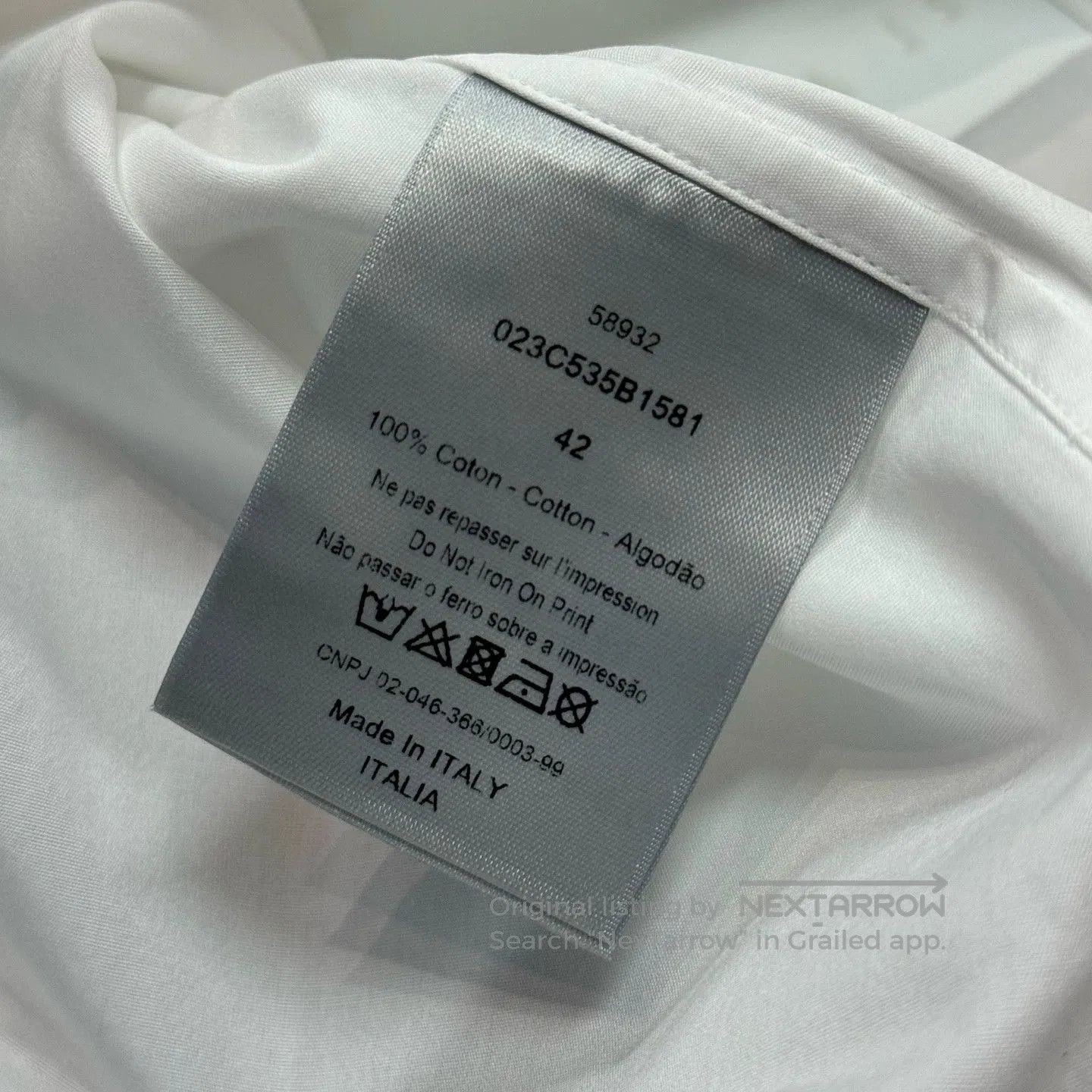 Dior Dior x Daniel Arsham White Long Sleeve Shirt. Size US L / EU 52-54 / 3 - 8 Thumbnail