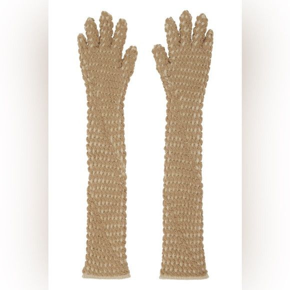 ISA BOULDER ISA BOULDER SSENSE Exclusive Beige Cereal Gloves medium Size ONE SIZE - 4 Thumbnail