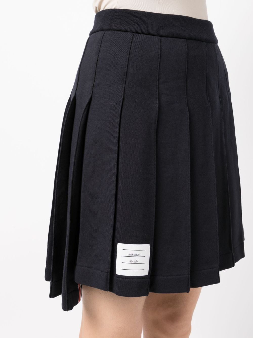 Thom Browne Thom Browne - Pleated Loopback Cotton Mini Skirt Size 25" / US 0 / IT 36 - 16 Thumbnail