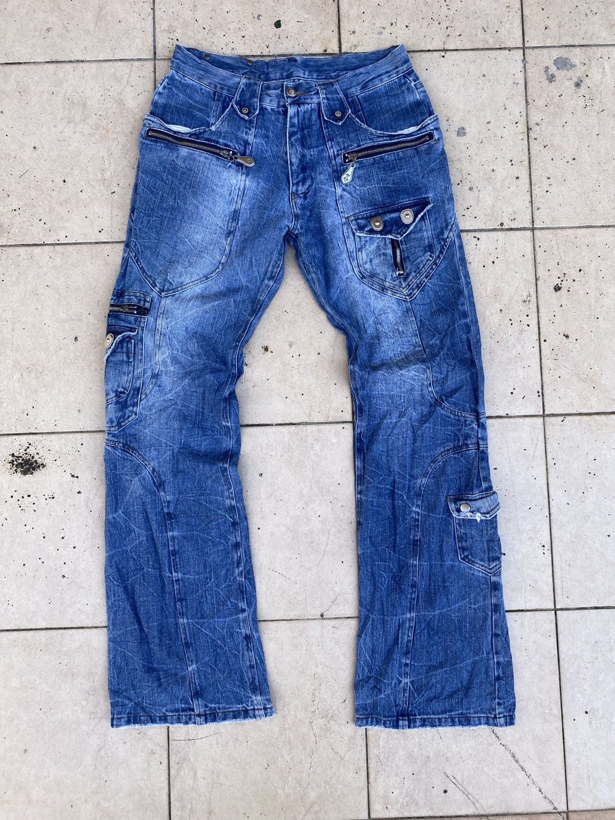 Designer × KMRii Berning Sho Flared Jeans Size US 30 / EU 46 - 1 Thumbnail