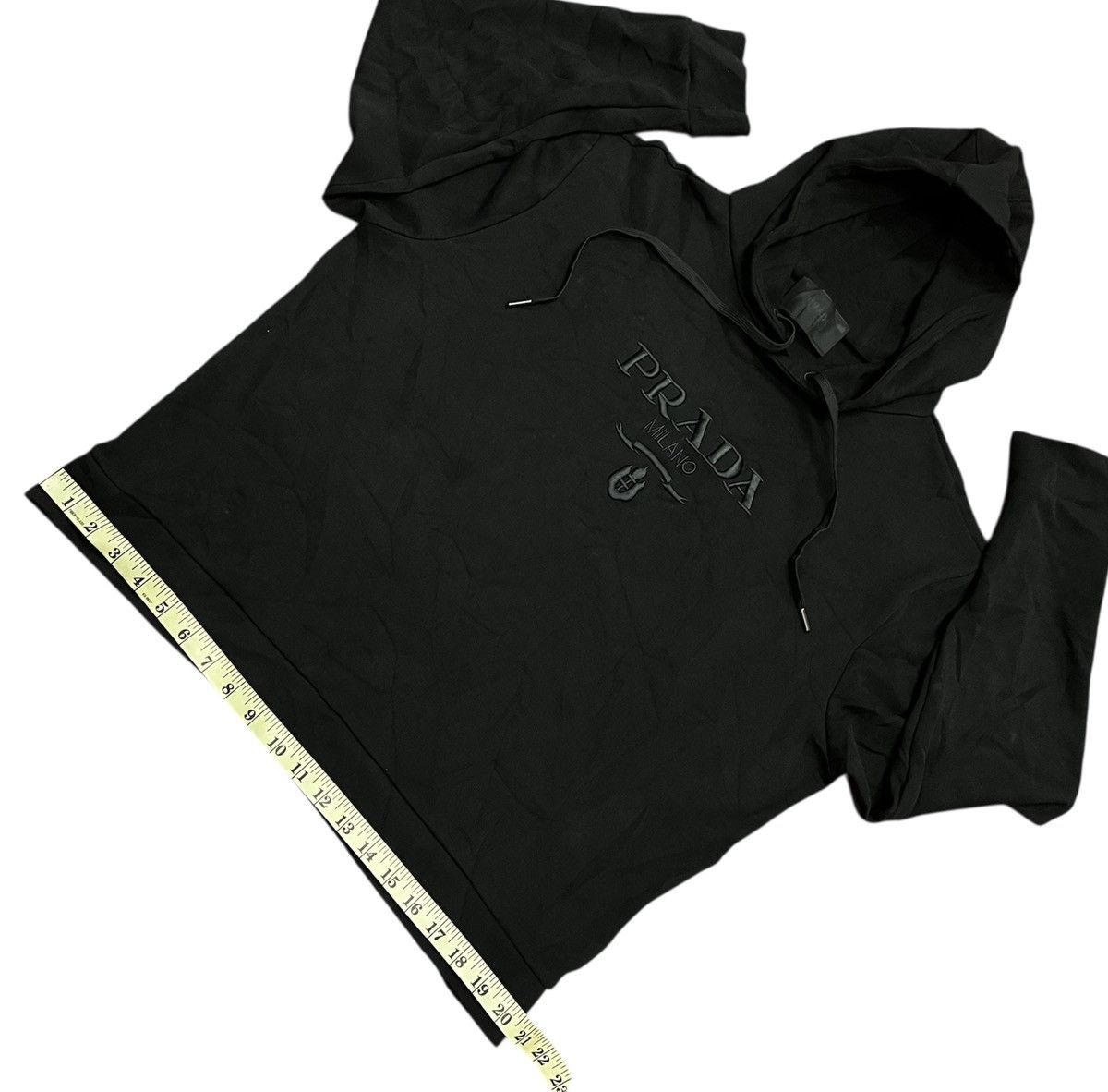 Prada BLACK PRADA EMBOSSED LOGO HODDIE Size M / US 6-8 / IT 42-44 - 6 Thumbnail