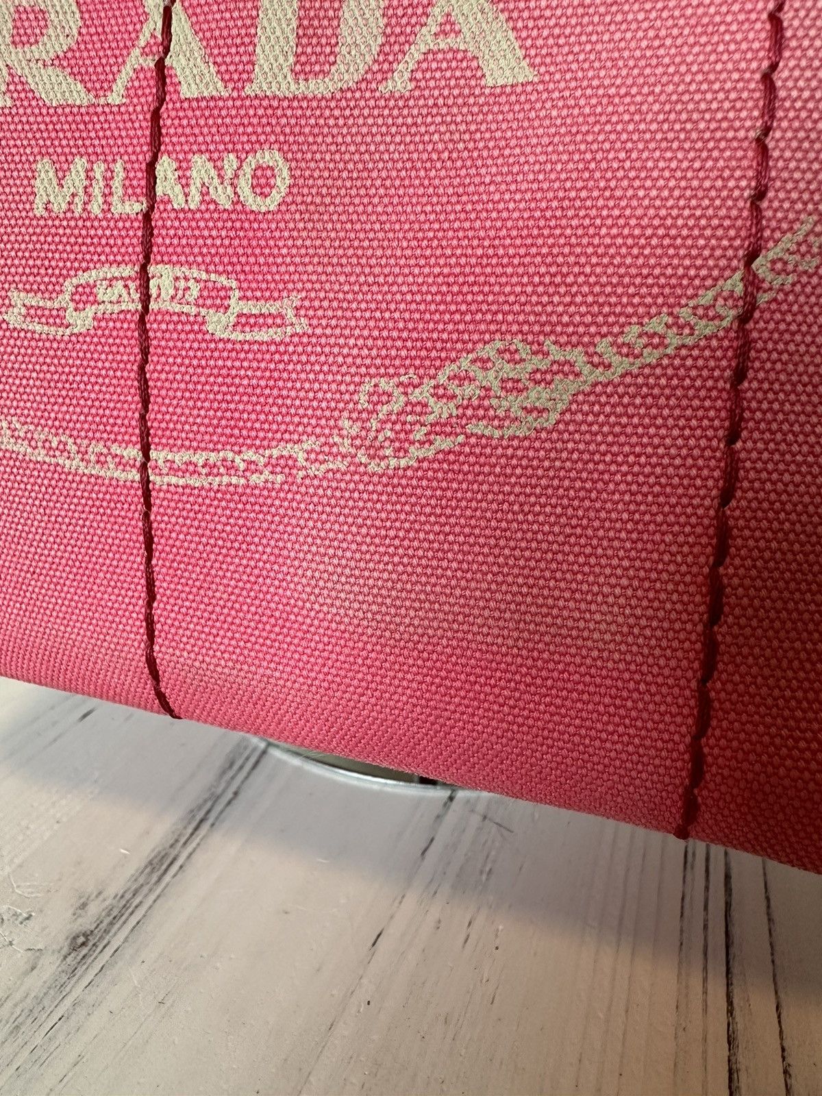 Prada Pink Prada Canapa Tote With Strap Size ONE SIZE - 19 Thumbnail