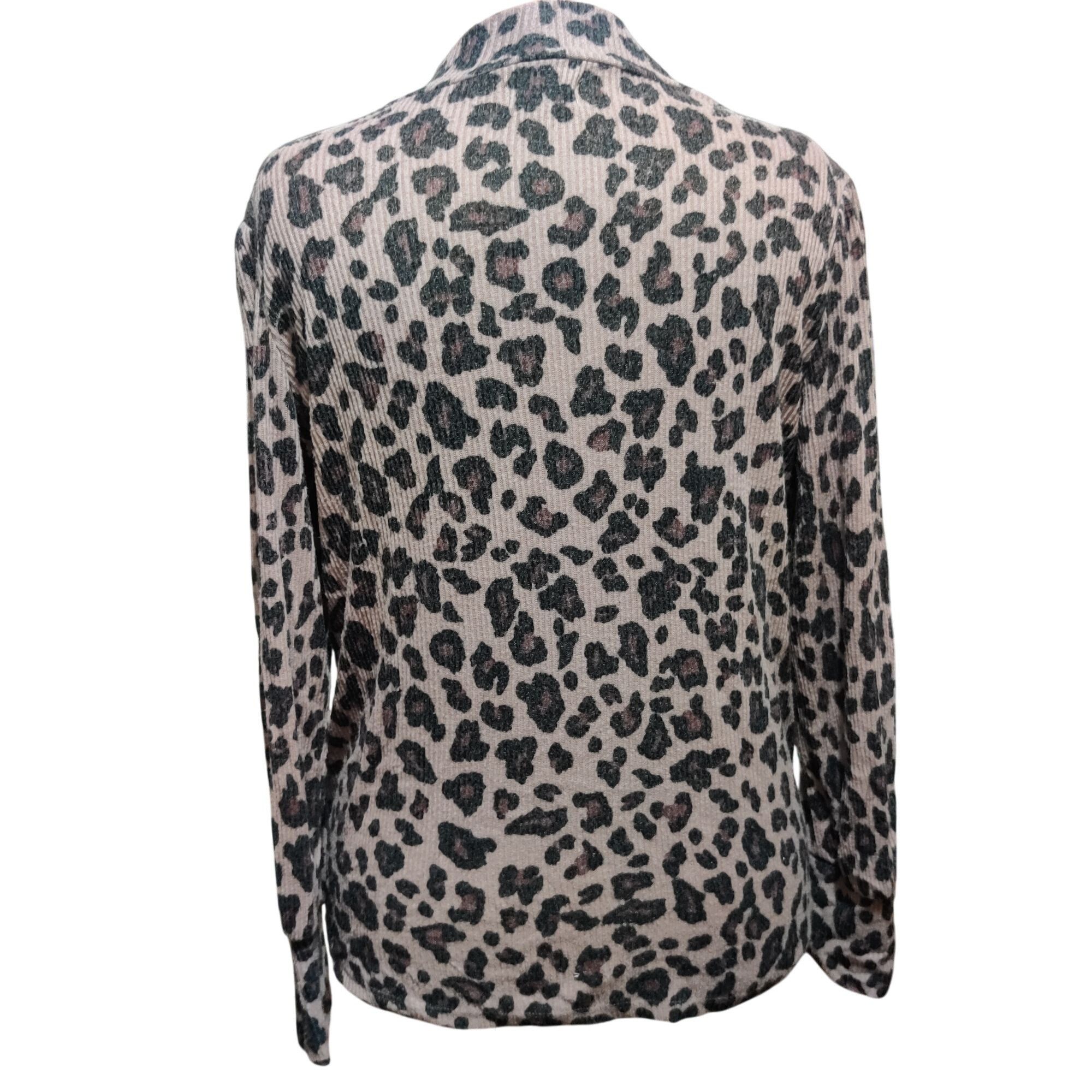 Other Maurices XL Leopard Print Ribbed Stretch Knit Mock Neck Long Size XL / US 12-14 / IT 48-50 - 5 Thumbnail