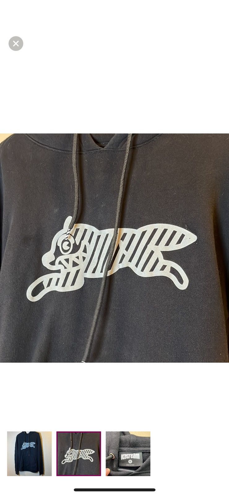 Icecream Ice cream classic reflective black hoodie Size US S / EU 44-46 / 1 - 2 Thumbnail
