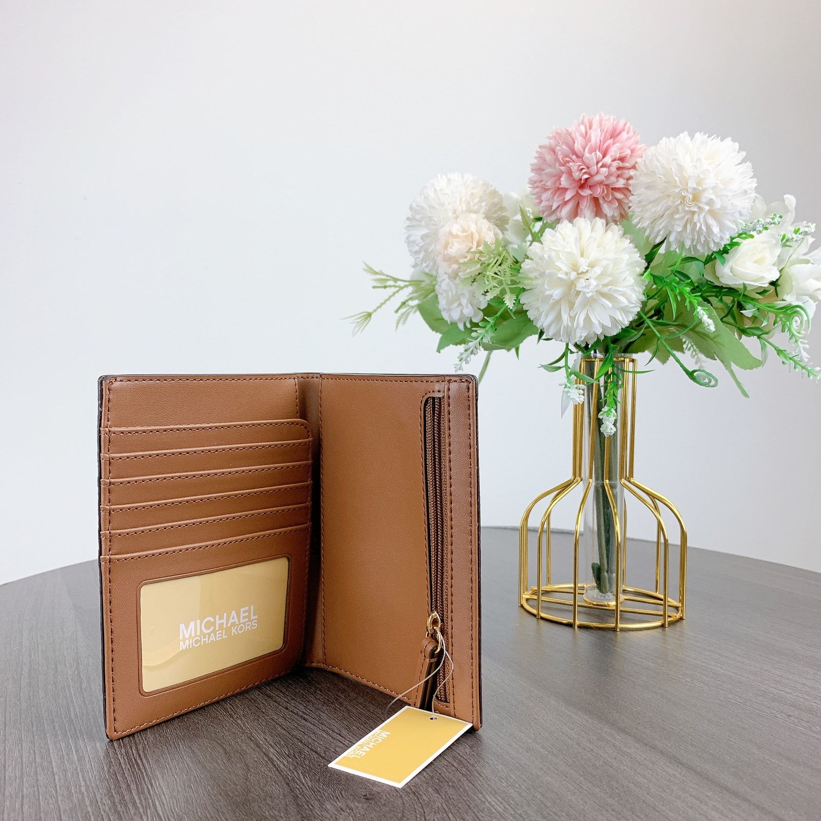 Michael Kors Michael Kors 35F2GTVN2B Logo Passport Wallet IN Brown Size ONE SIZE - 2 Thumbnail
