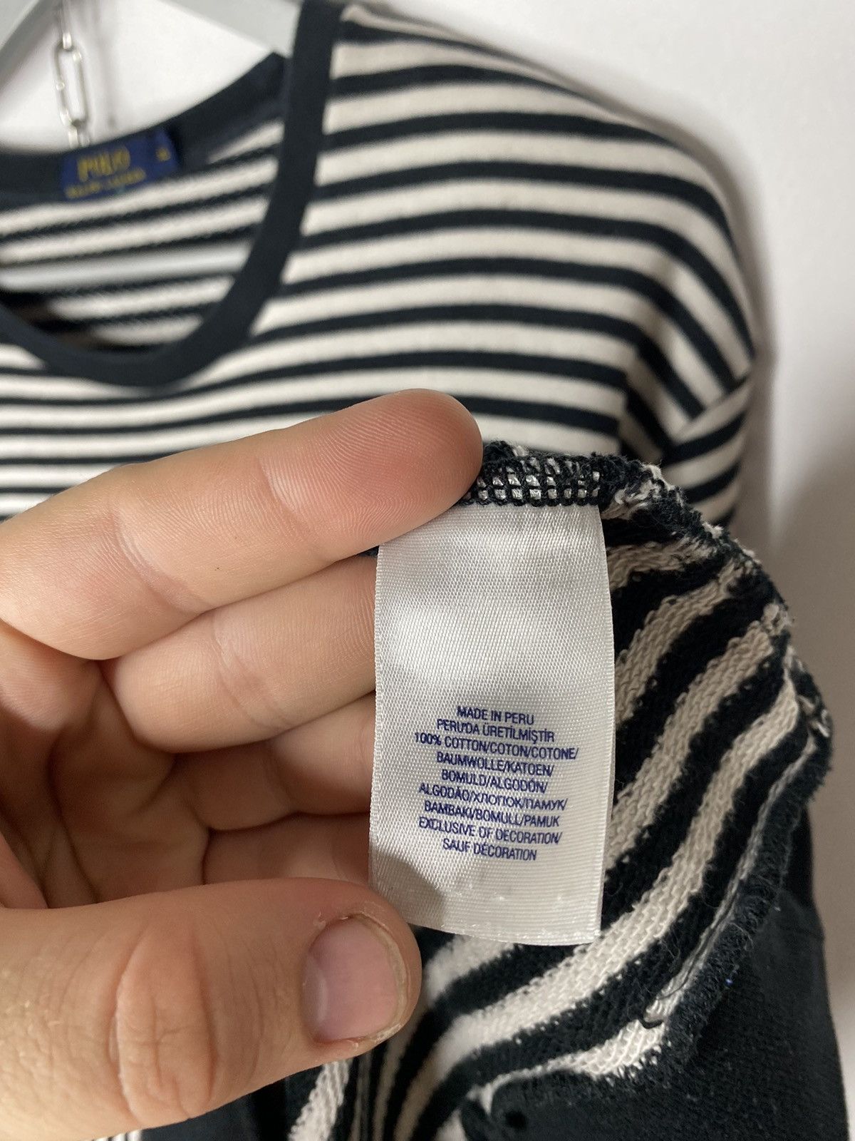 Vintage 🐎Vintage Polo Ralph Lauren Striped Sweatshirt Pullover🐎 Size US XL / EU 56 / 4 - 7 Thumbnail