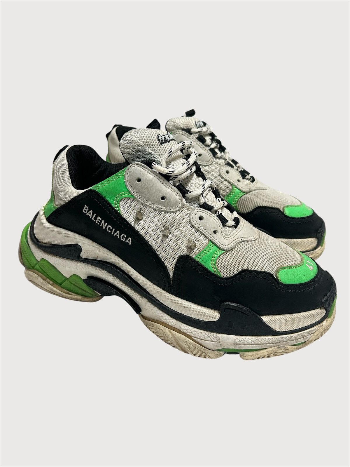 Balenciaga Triple S Spiked Sneakers Size US 8 / EU 41 - 1 Thumbnail