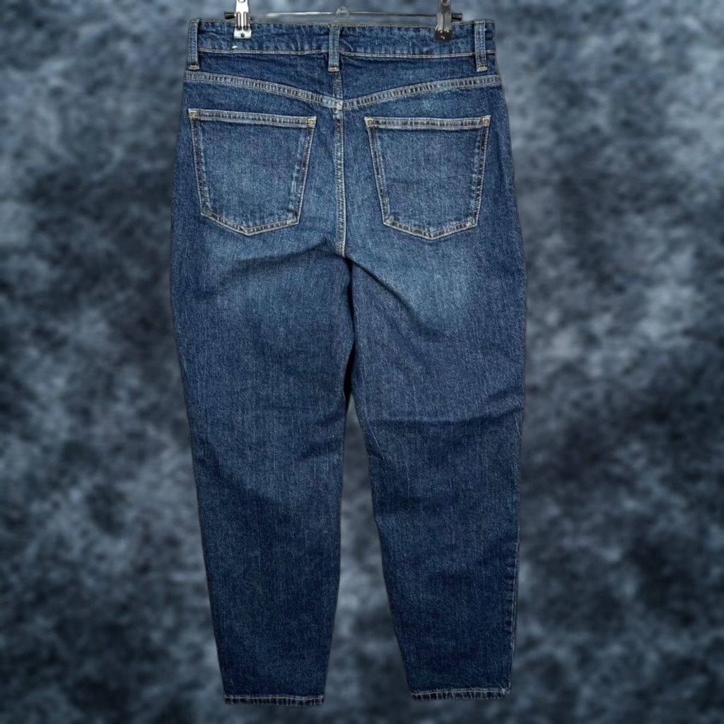 Mango Mango Jeans Women's 8 Mom High-Waist Blue Cotton Denim 5-Pocket Design Regular Size 30" / US 8 / IT 44 - 1 Thumbnail