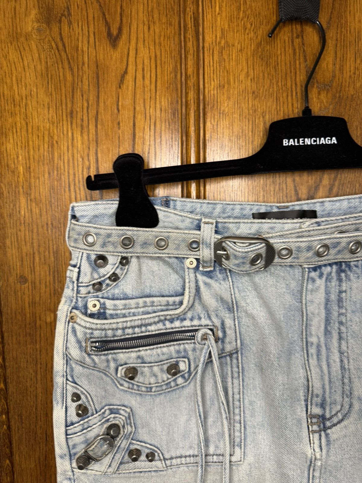 Balenciaga $4k+ FW23 Balenciaga demna studded Cagole skirt Demna grail Size US 30 / EU 46 - 12 Thumbnail