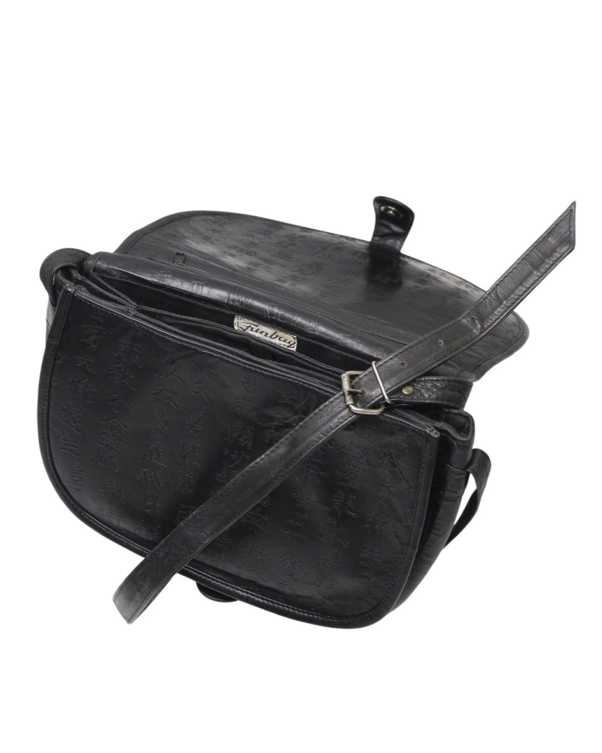 Hysteric Glamour 1990S FUNBAG BLACK EMBOSSED LEATHER CROSSBODY BAG Size ONE SIZE - 8 Thumbnail