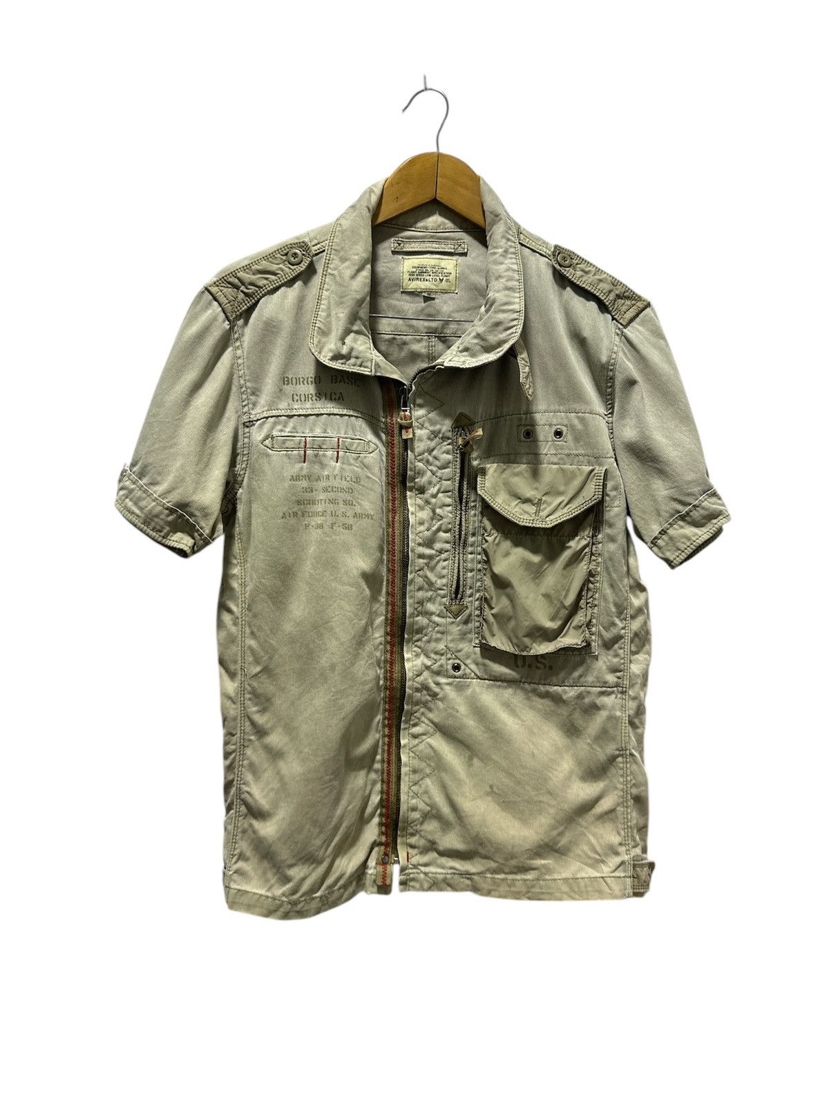 Avirex Avirex Zipper Shirt Single pocket Design Military Fashion Size US M / EU 48-50 / 2 - 1 Thumbnail