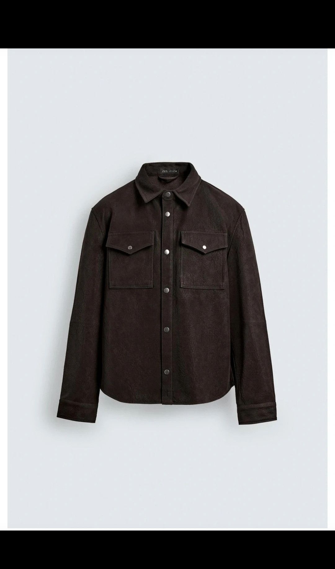 Zara Zara leather Brow re overshirt size man, Large Size US L / EU 52-54 / 3 - 1 Thumbnail