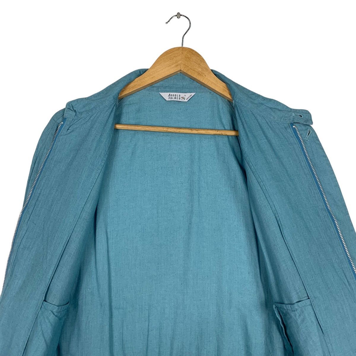 Japanese Brand ARNOLD PALMER Cotton Light Jacket Turquoise #0969-C43 Size US L / EU 52-54 / 3 - 12 Thumbnail