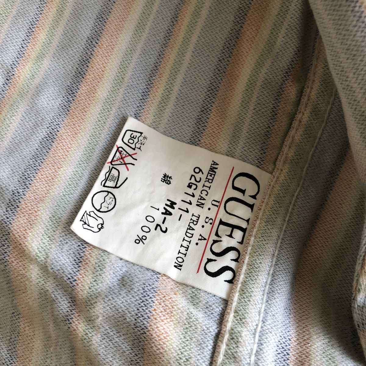 Guess × Japanese Brand × Vintage GUESS STRIPE RAINBOW COTTON JACKET Size M / US 6-8 / IT 42-44 - 7 Thumbnail