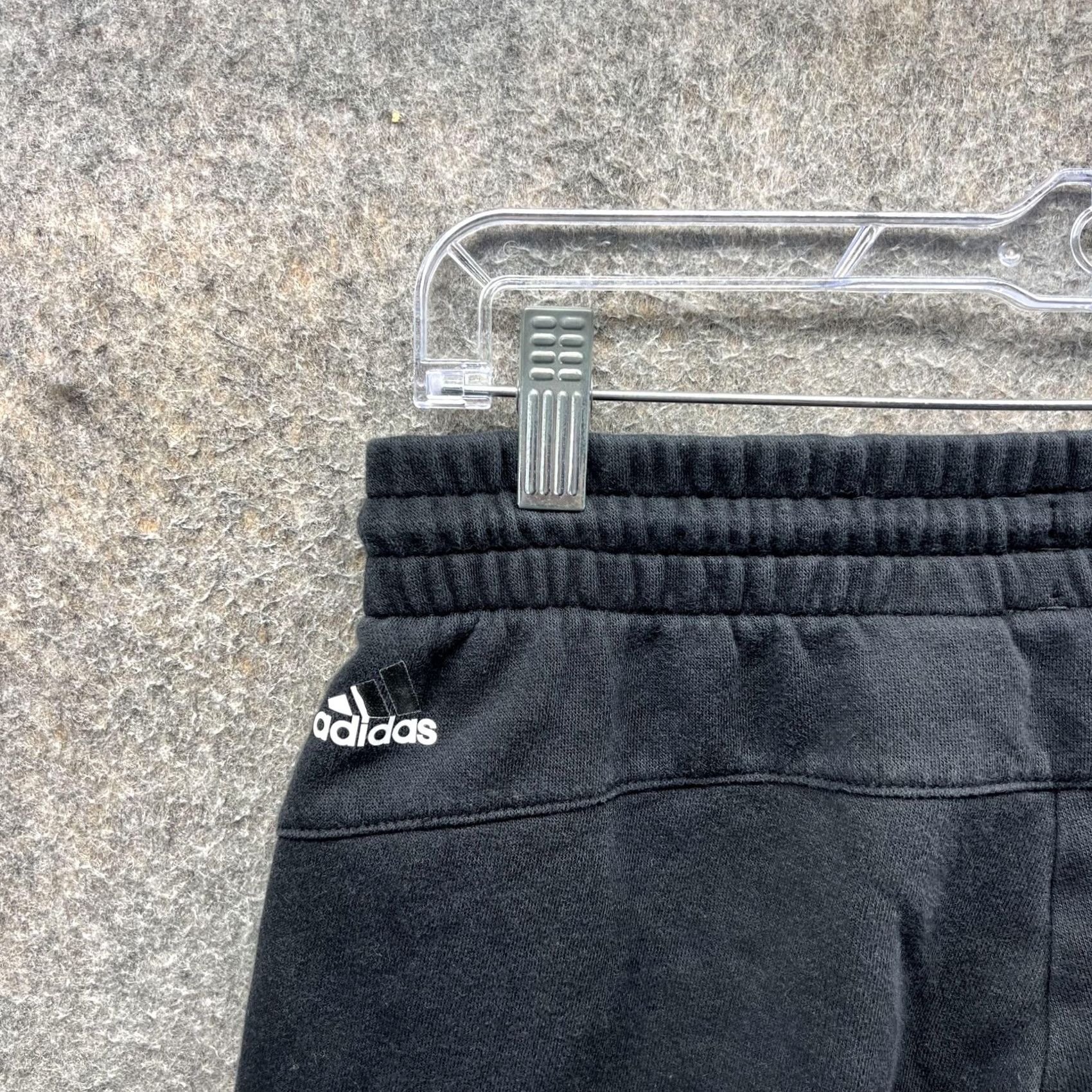 Adidas Adidas Pants Womens XS Black Fleece Joggers Sweatpants Elastic Waist Cuffed Size 26" / US 2 / IT 38 - 4 Thumbnail