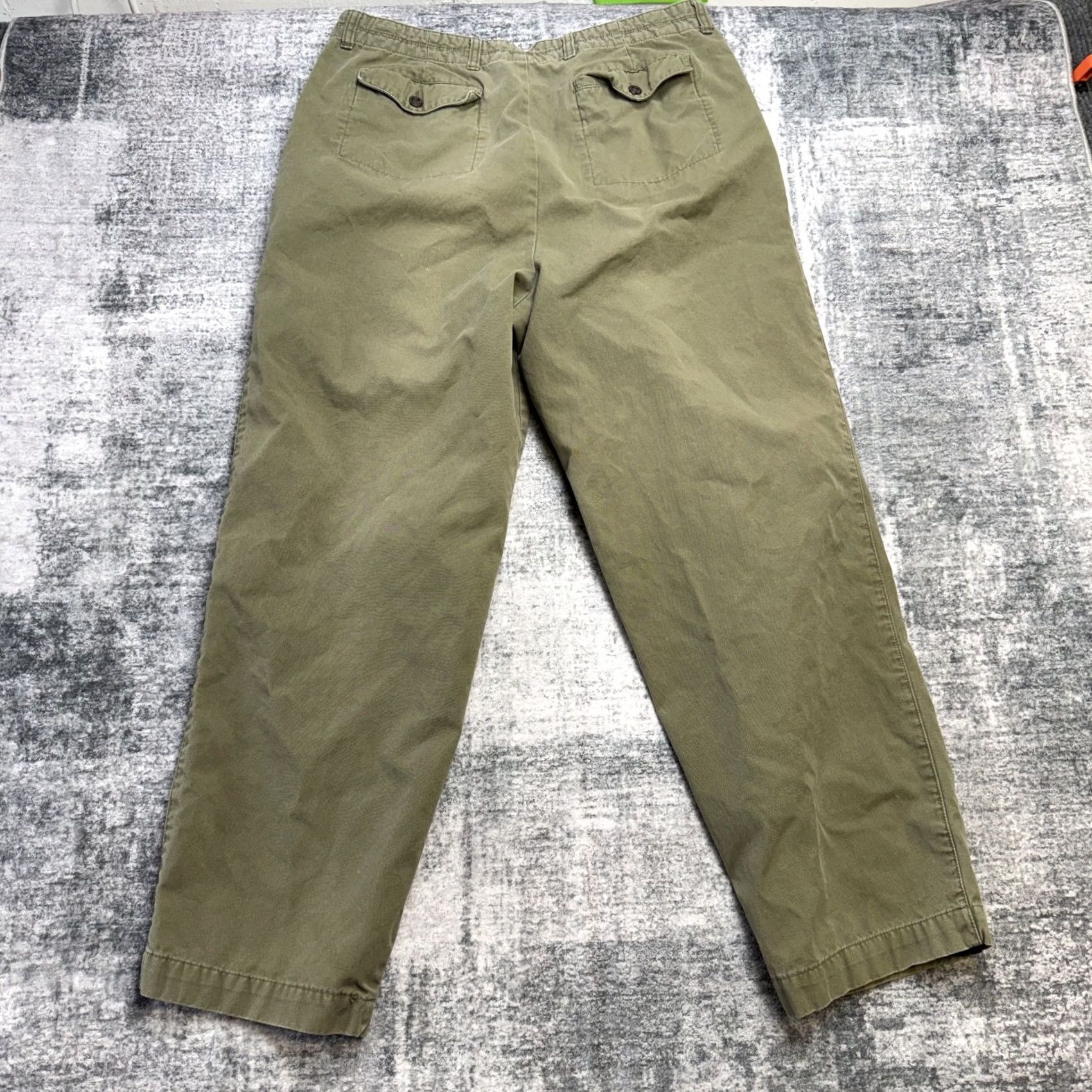 Gap VINTAGE GAP Pants Mens 36x30 (34x29) Green Khaki Pleated Field Trousers Military 90s Size US 36 / EU 52 - 6 Thumbnail