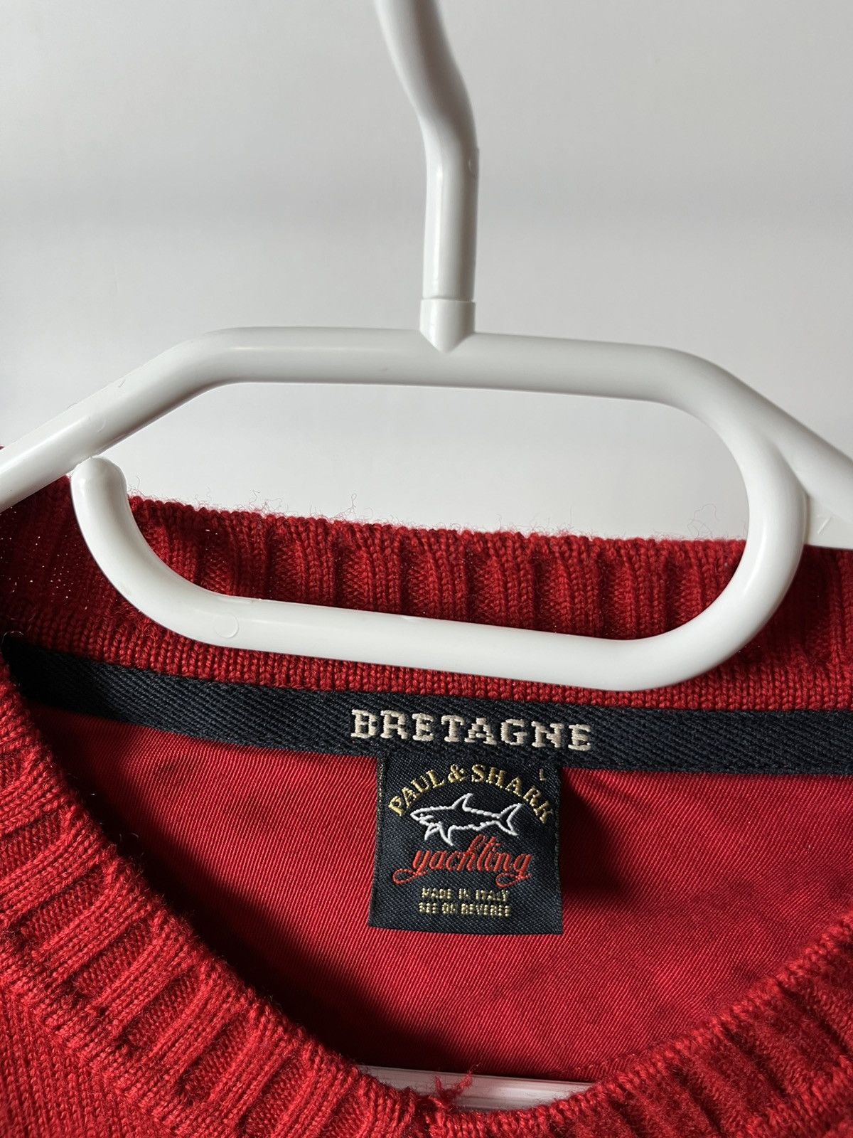 Paul & Shark × Vintage Vintage Paul Shark Heavy Knit Oversized Crew Neck Sweater Size US L / EU 52-54 / 3 - 4 Thumbnail