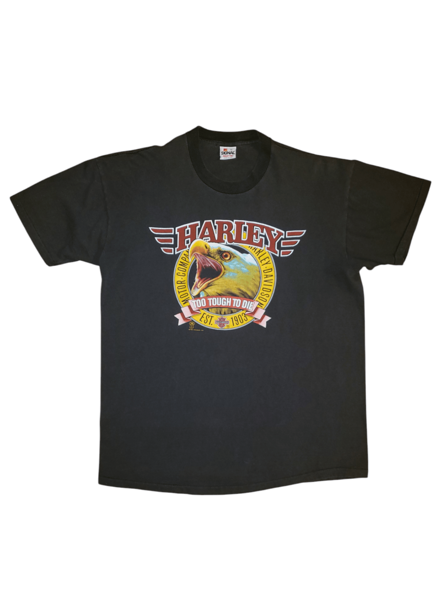Harley Davidson × Vintage Vintage 1987 Harley Davidson Eagle Shirt Size US XL / EU 56 / 4 - 1 Thumbnail