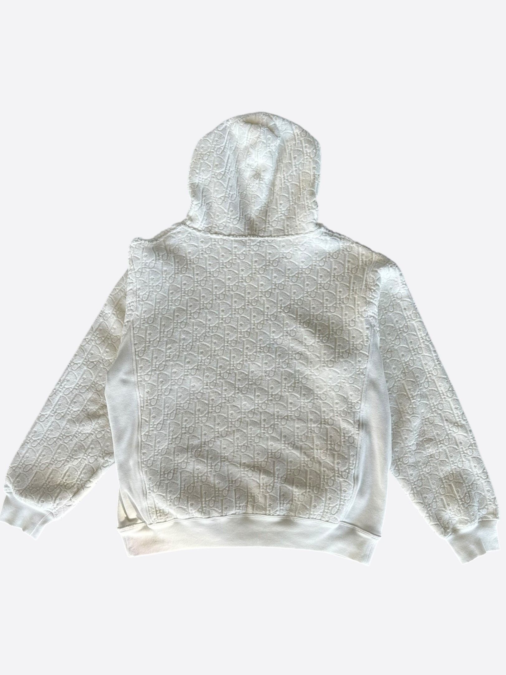 Dior Dior White Oblique Towel Hoodie Grailed