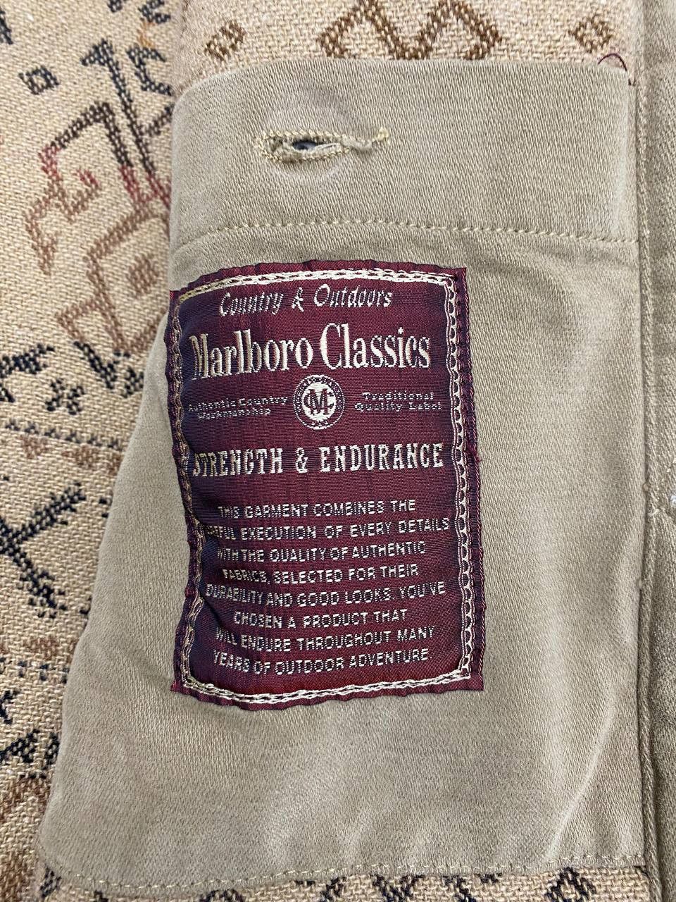 Marlboro Marlboro Classics Beige XXXL Vintage Canvas Jacket 90s Italy Size US XXL / EU 58 / 5 - 11 Thumbnail