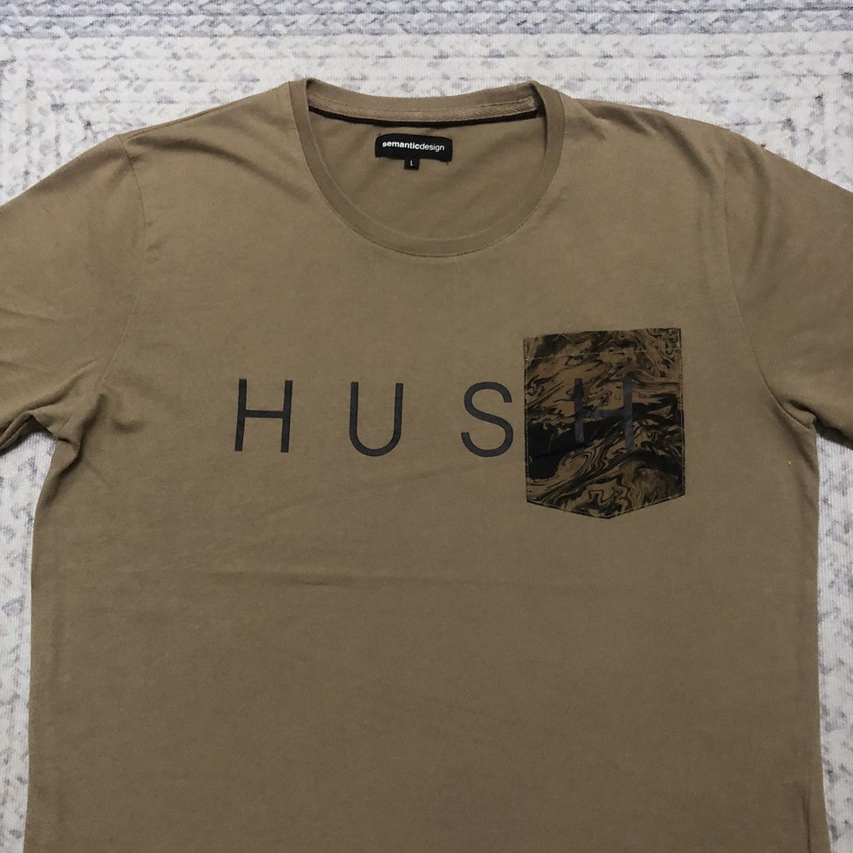 If Six Was Nine × Japanese Brand × semanticdesign Rare Semantic Design ‘HUSH’ Pocket Tees Size US S / EU 44-46 / 1 - 2 Thumbnail