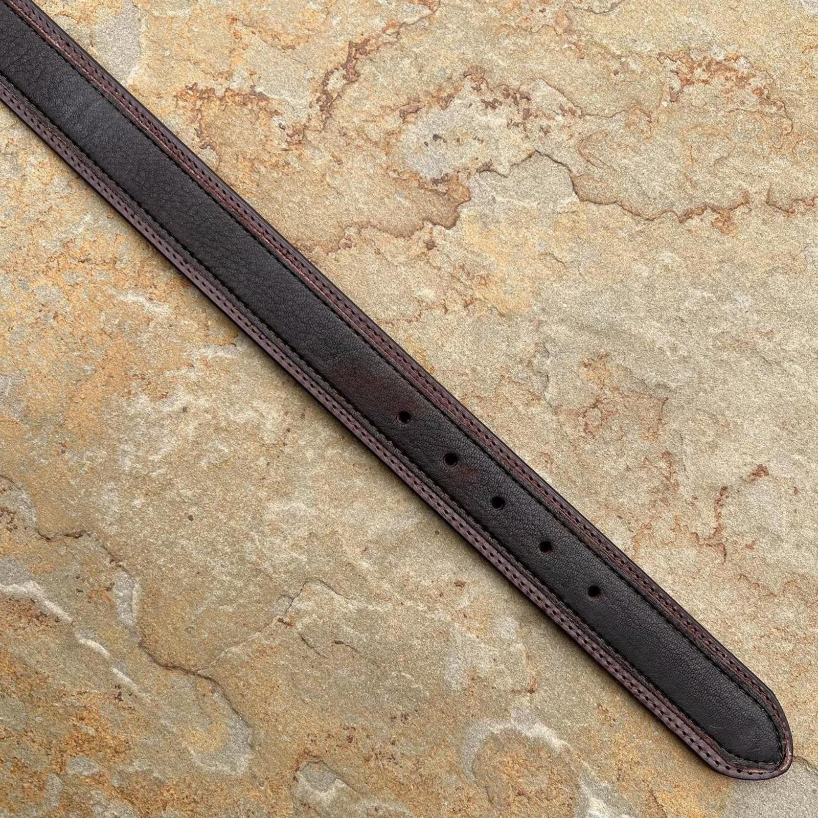 Redhead NWT Two Tone Dark Brown Soft Elk Leather Belt Size ONE SIZE - 5 Thumbnail