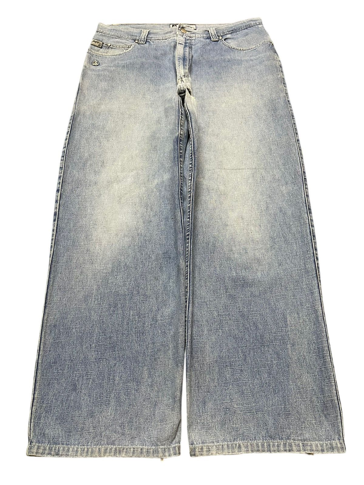 JNCO Vintage 90s Johnny Blaze Faded Wash Hiphop Baggy Jeans Size US 35 - 1 Thumbnail