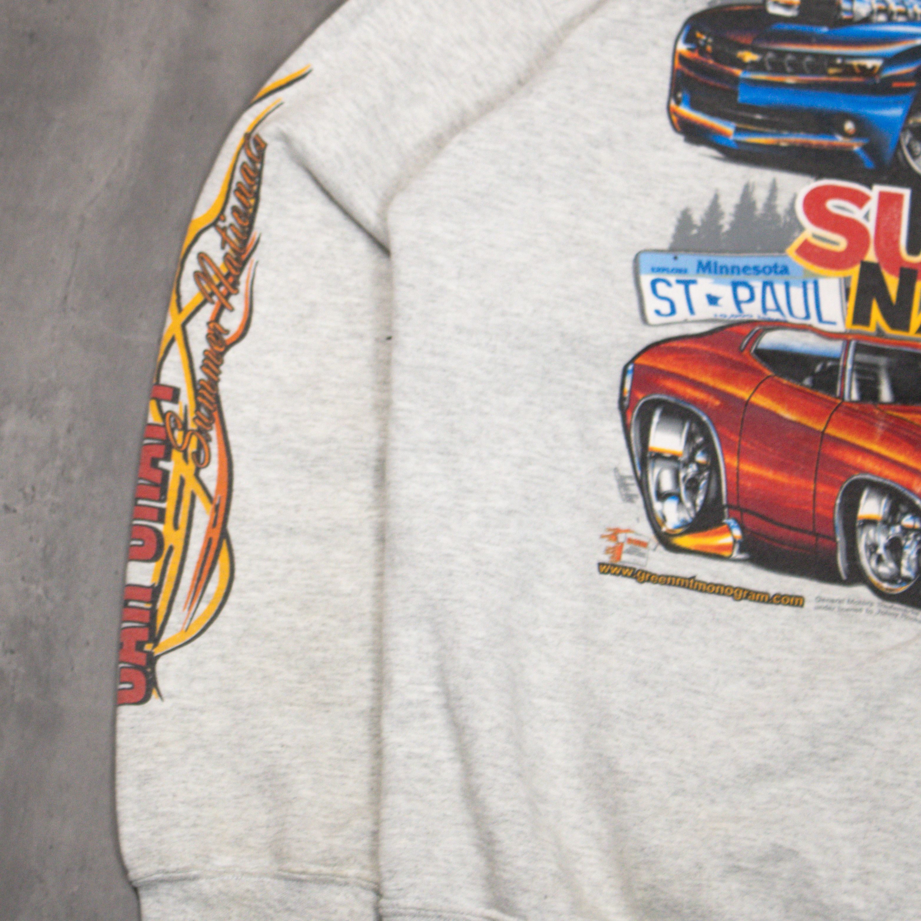 Vintage Vintage VTG Y2K 2009 00's Gildan Car Craft Flame Boxy Hoodie Size US L / EU 52-54 / 3 - 12 Thumbnail