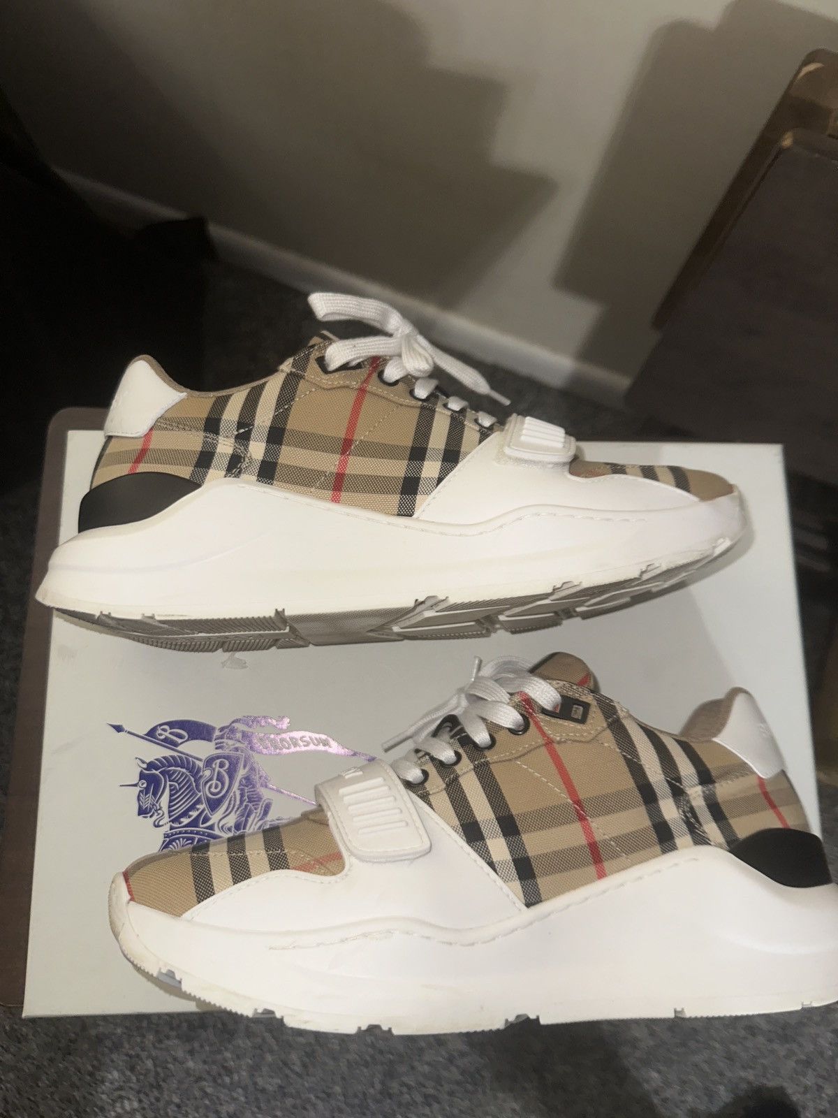 Burberry Burberry checked Lace-Up sneakers Size US 9 / EU 42 - 2 Thumbnail