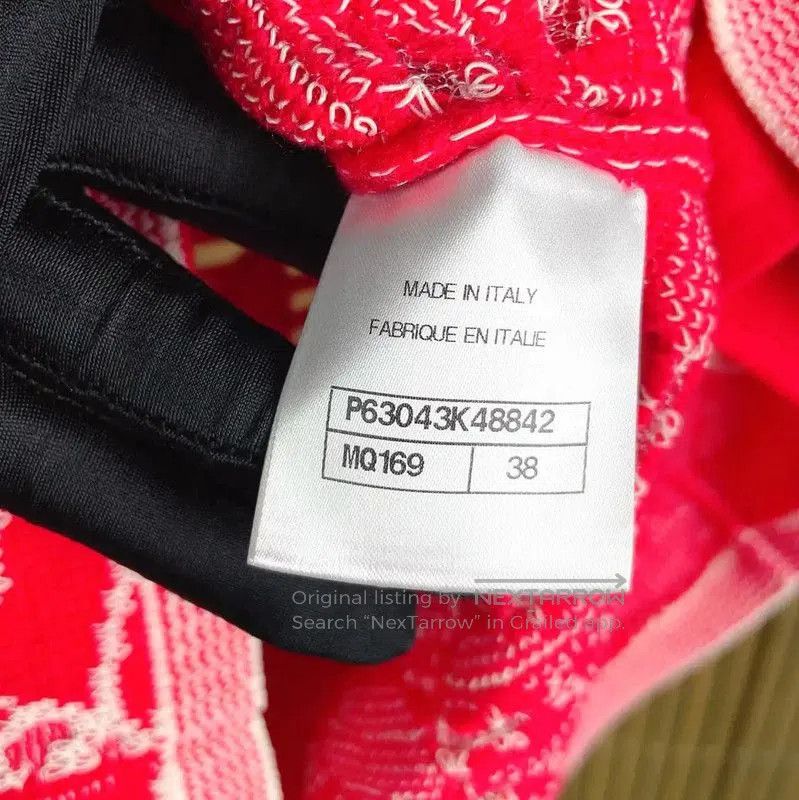 Chanel Chanel Red Wool Blend Short Sleeve T-Shirt . Size S / US 4 / IT 40 - 8 Thumbnail