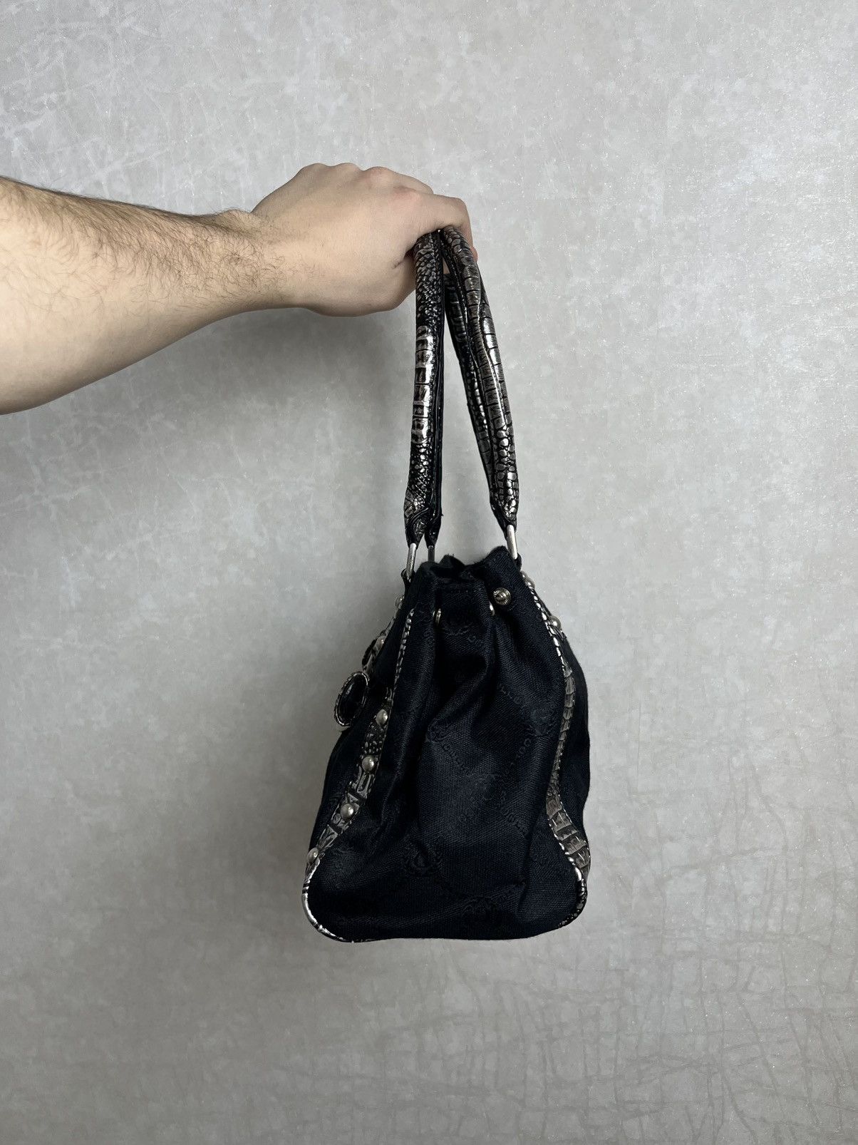 Japanese Brand Vintage Guess Style Y2K Buckle Logo Handle Bag 90s Size ONE SIZE - 4 Thumbnail