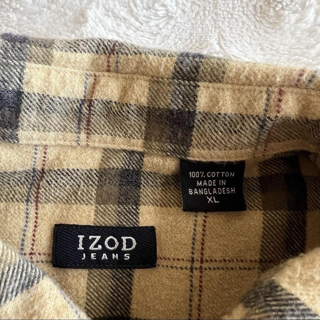 Izod Vintage Izod Flannel Shirt Mens XL Yellow Madras Check Flap Size US XL / EU 56 / 4 - 8 Thumbnail