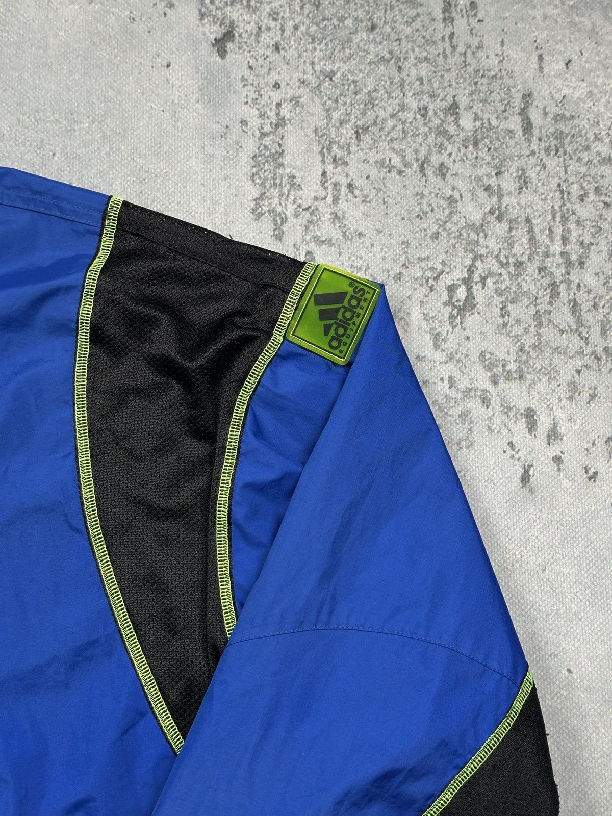 Adidas Vintage Adidas Equipment Blue Black Neon Trim Jacket 90s 80s Size US XL / EU 56 / 4 - 4 Thumbnail