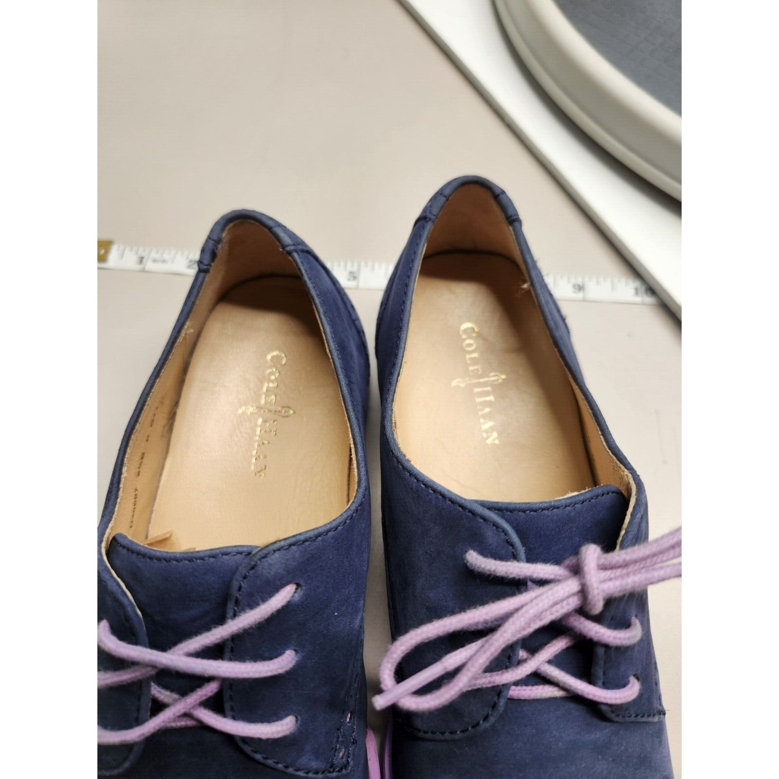Cole Haan Cole Haan Womens Alisa Wingtip Oxford Shoes Size 6.5 B Nubuc Size US 5 / EU 37 - 4 Thumbnail