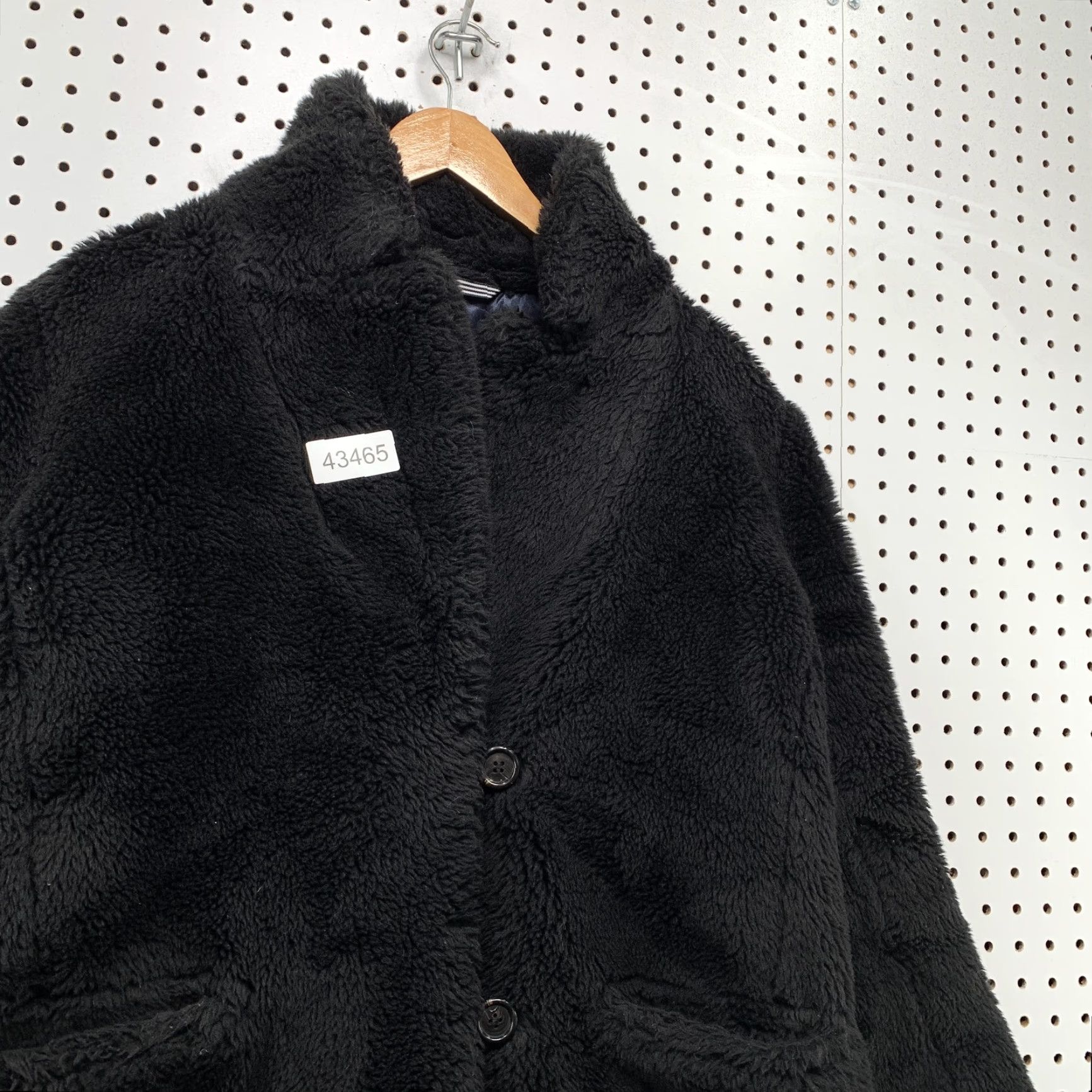 J.Crew VINTAGE JCrew Black Sherpa Teddy Coat Womens Medium Deep Pile Sherpa Casual Lined Size M / US 6-8 / IT 42-44 - 3 Thumbnail