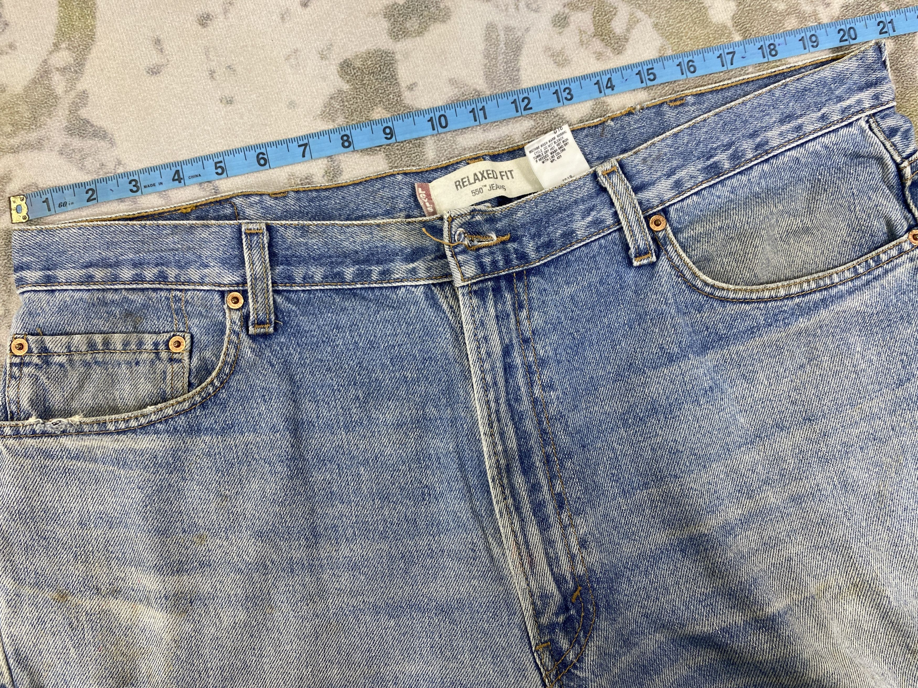 Japanese Brand Dirty Used Blue Vintage Levi's 550 41x31.5 Denim -JN1895 Size US 41 - 5 Thumbnail
