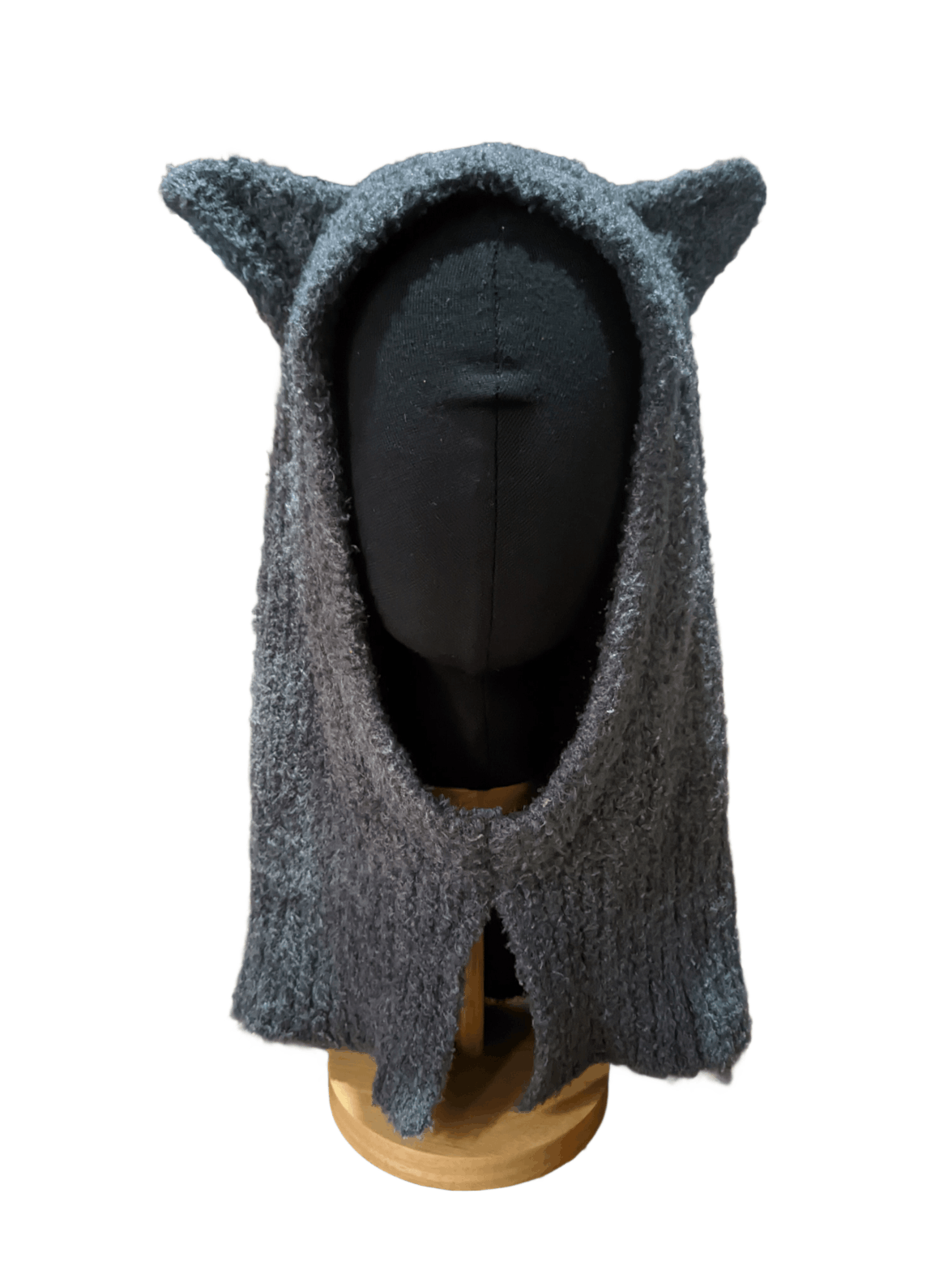 Japanese Brand Grey Wool Balaclava with Two devil horn Size ONE SIZE - 2 Thumbnail
