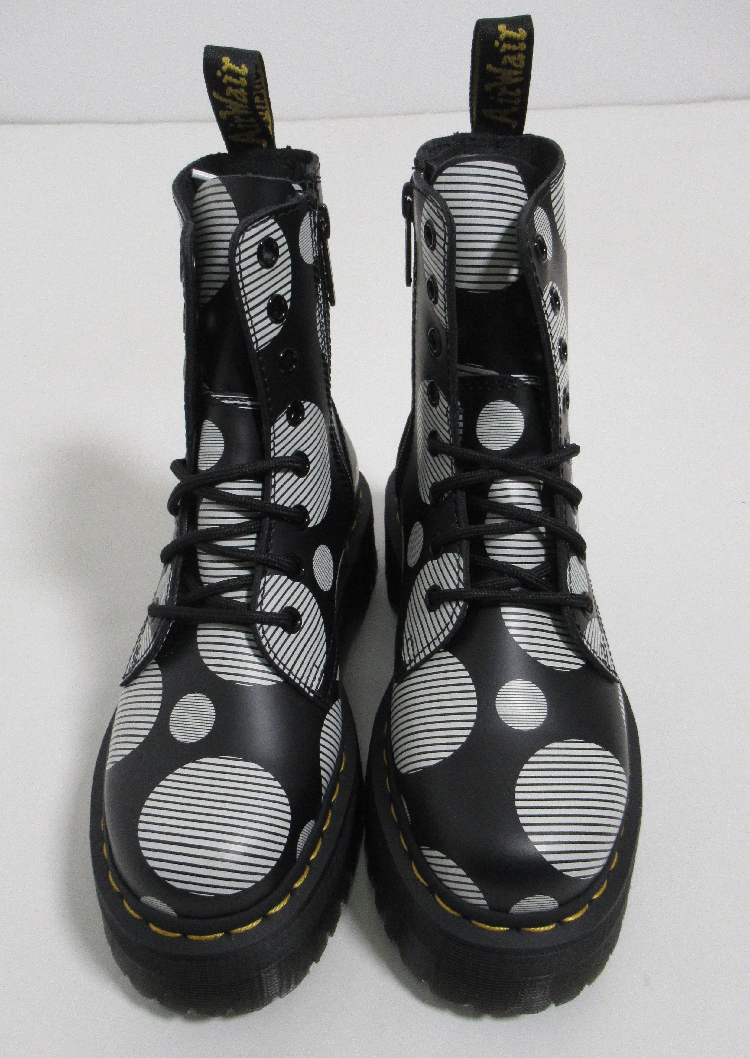 Dr. Martens Dr Martens Jadon Polka Dot Smooth Leather Platform Boot Size US 6 / IT 36 - 2 Thumbnail