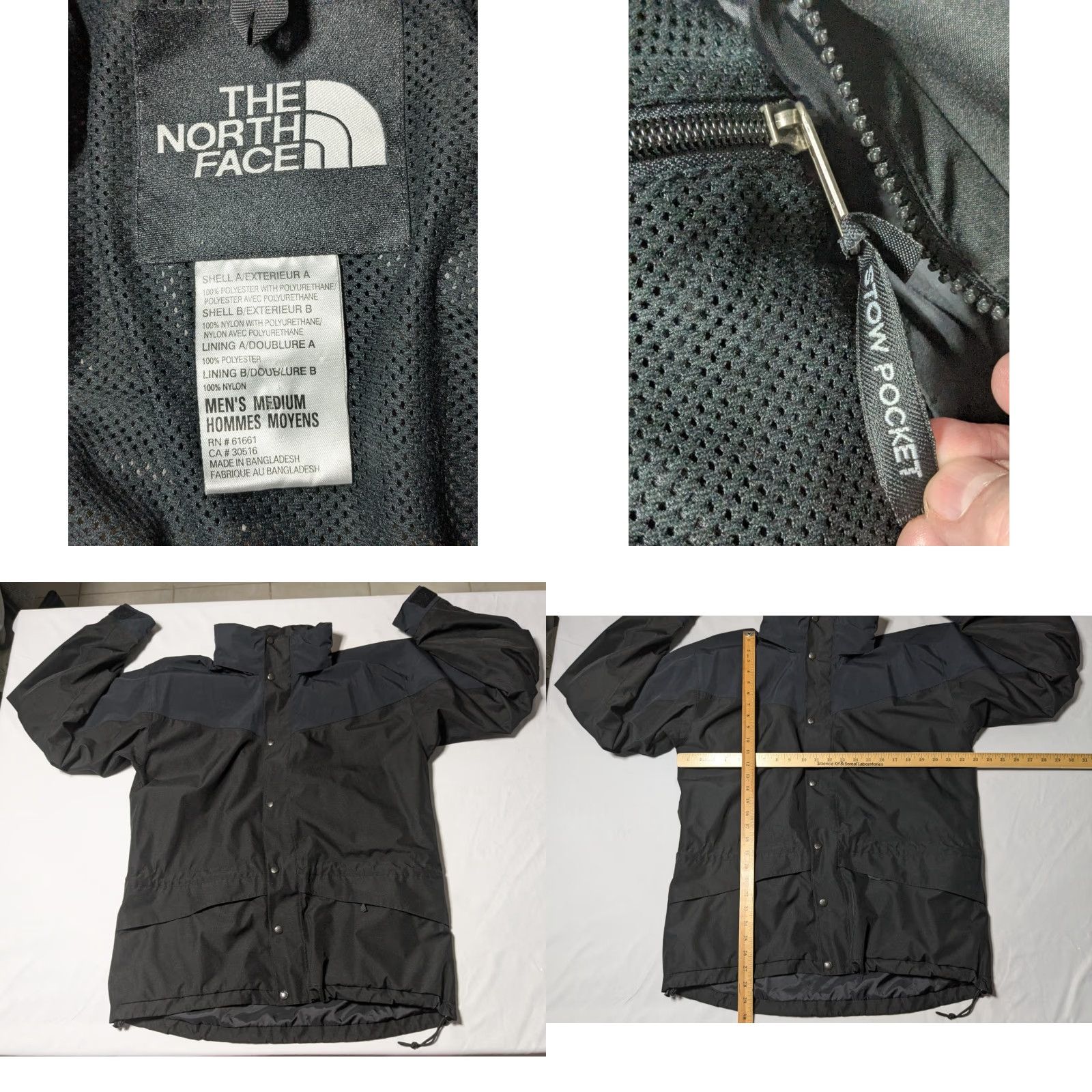 The North Face THE NORTH FACE Packable HydroSeal Windbreaker Black Hood - Men M EUC Size US M / EU 48-50 / 2 - 8 Thumbnail