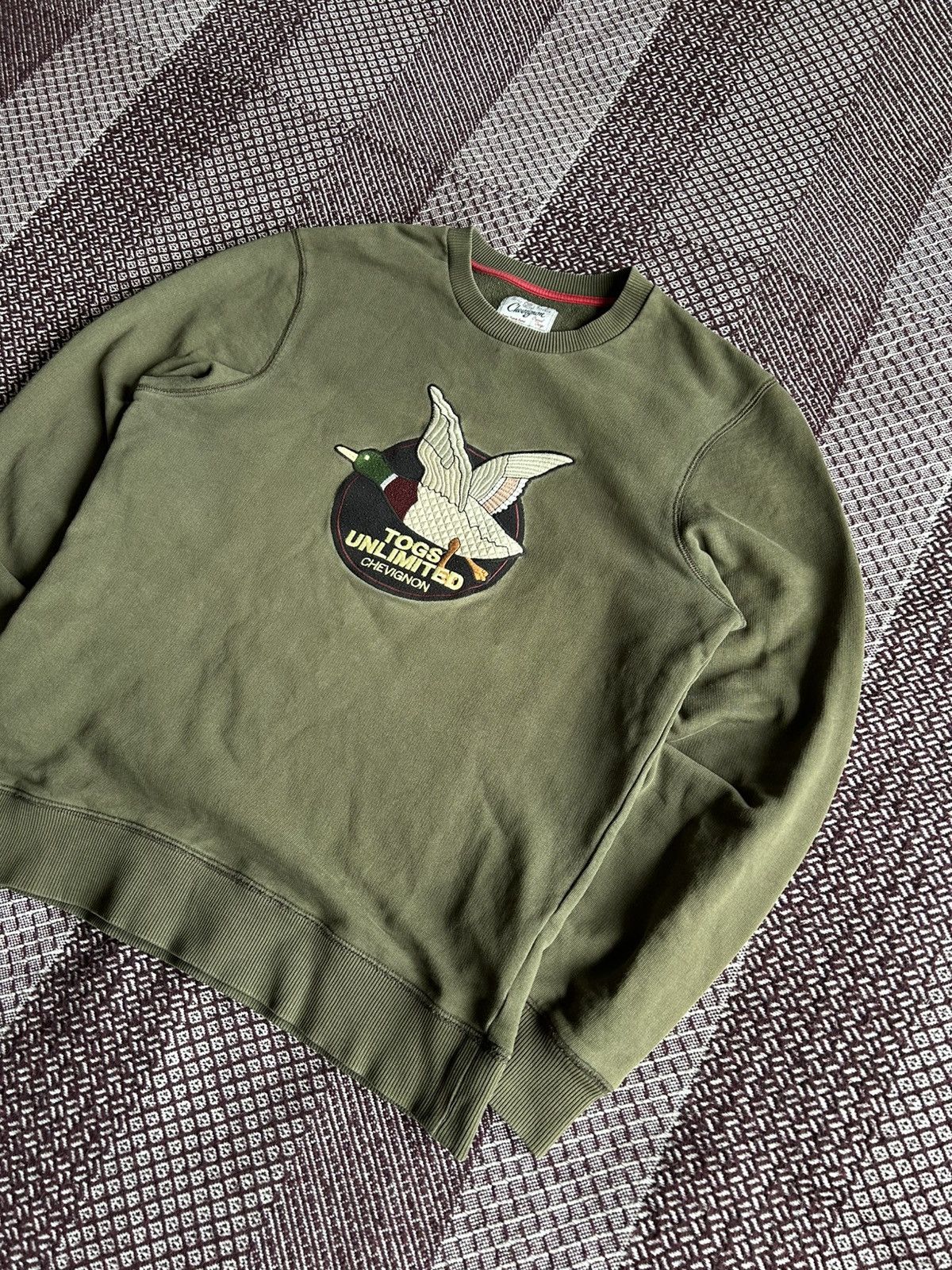 Chevignon × Vintage Chevignon Unlimited Sweatshirt Olive Green Streetwear Size S Size US S / EU 44-46 / 1 - 2 Thumbnail