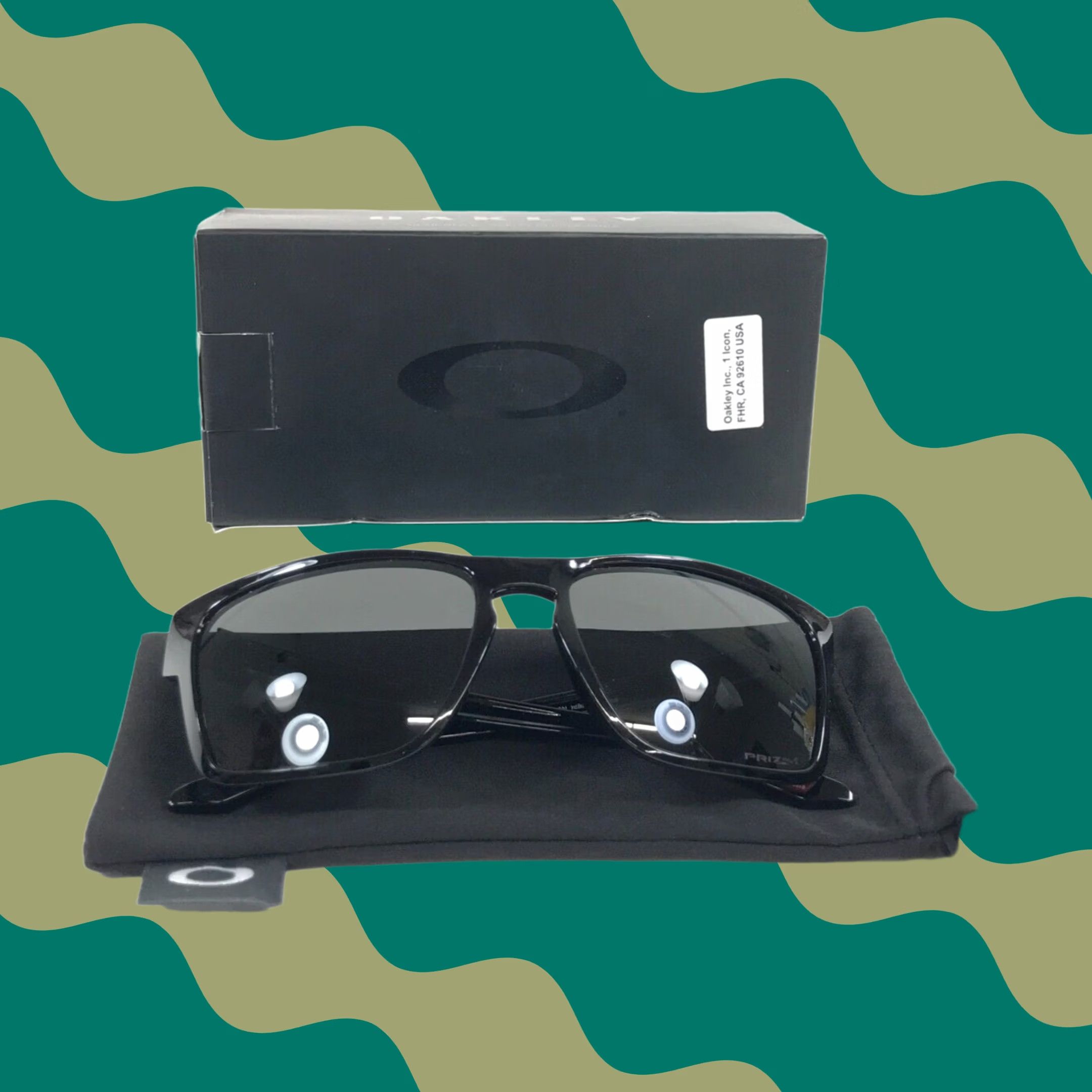 Oakley × Vintage Oakley Pit Bull Men's Sunglasses Black Frame Gray