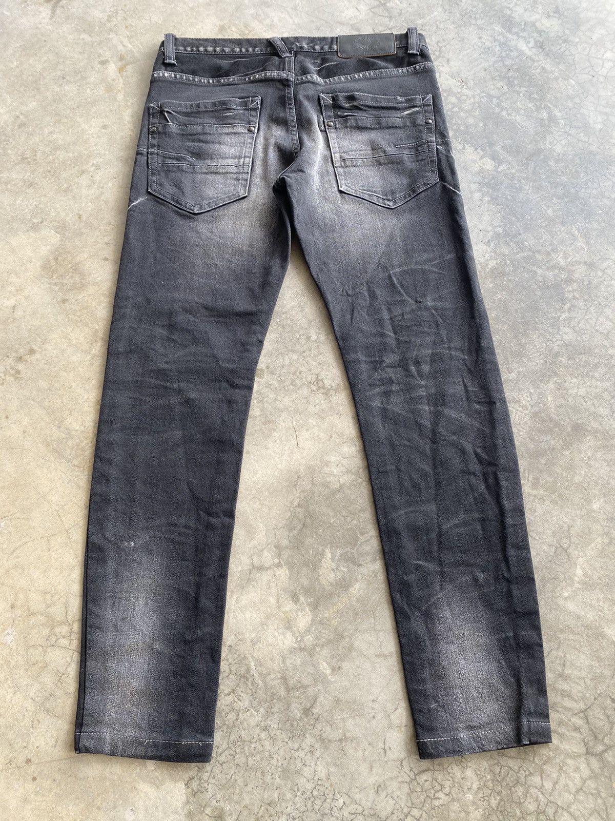 Hysteric Glamour × Le Grande Bleu (L.G.B.) × Tornado Mart Tornado Mart Distressed Black Altered Skinny Jeans Size US 29 - 9 Thumbnail