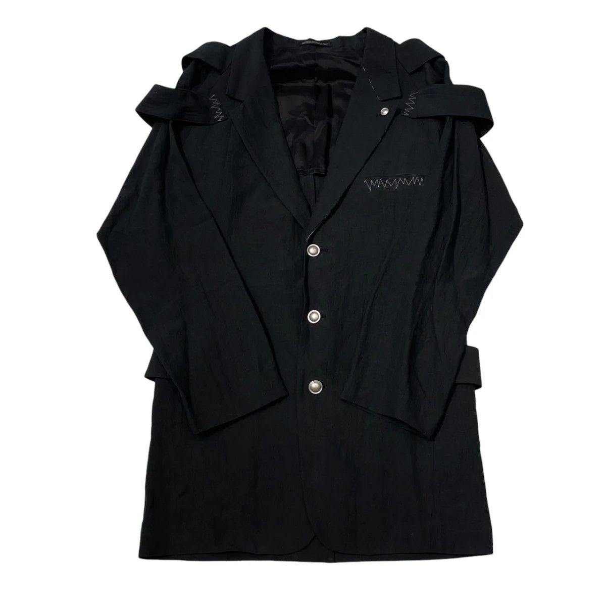 Yohji Yamamoto Yohji Yamamoto pour homme 24SS EPAULET ZIGZAG ST JKT Size US XXL / EU 58 / 5 - 1 Thumbnail