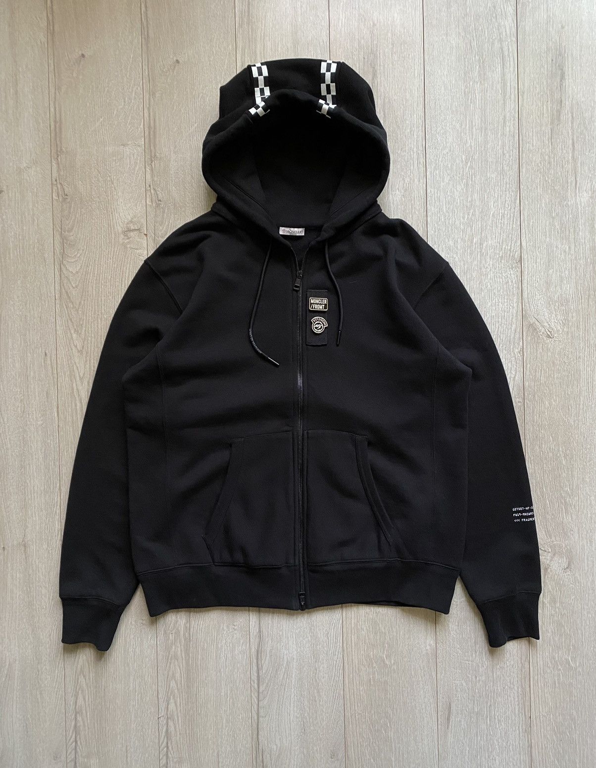 Moncler FW 19 Moncler Genius x Fragment Black zip up hoodie | Grailed