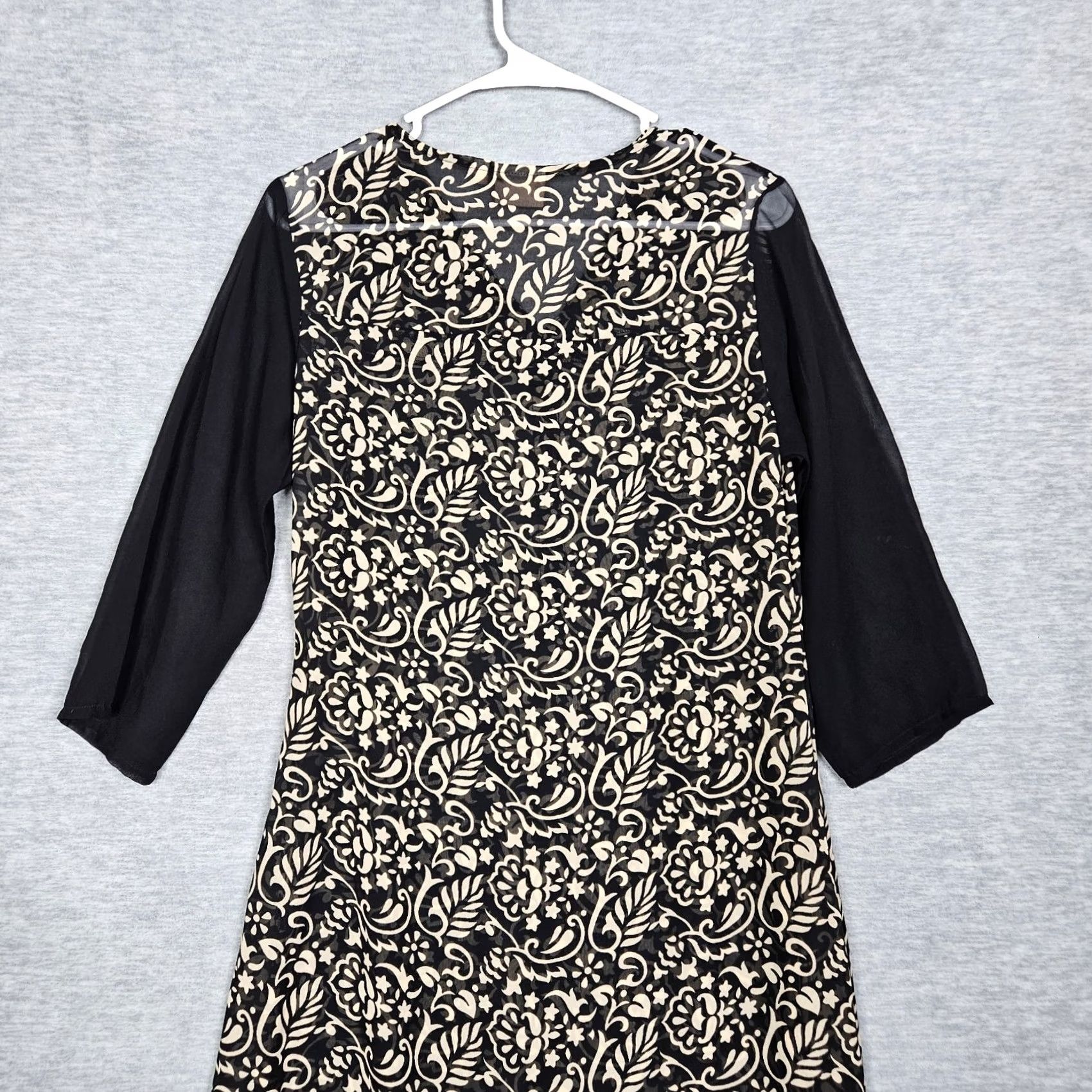 Vintage ATEESA Women's Hanky Hem Long Sleeve Floral Printed Dress Sz M Size M / US 6-8 / IT 42-44 - 3 Thumbnail